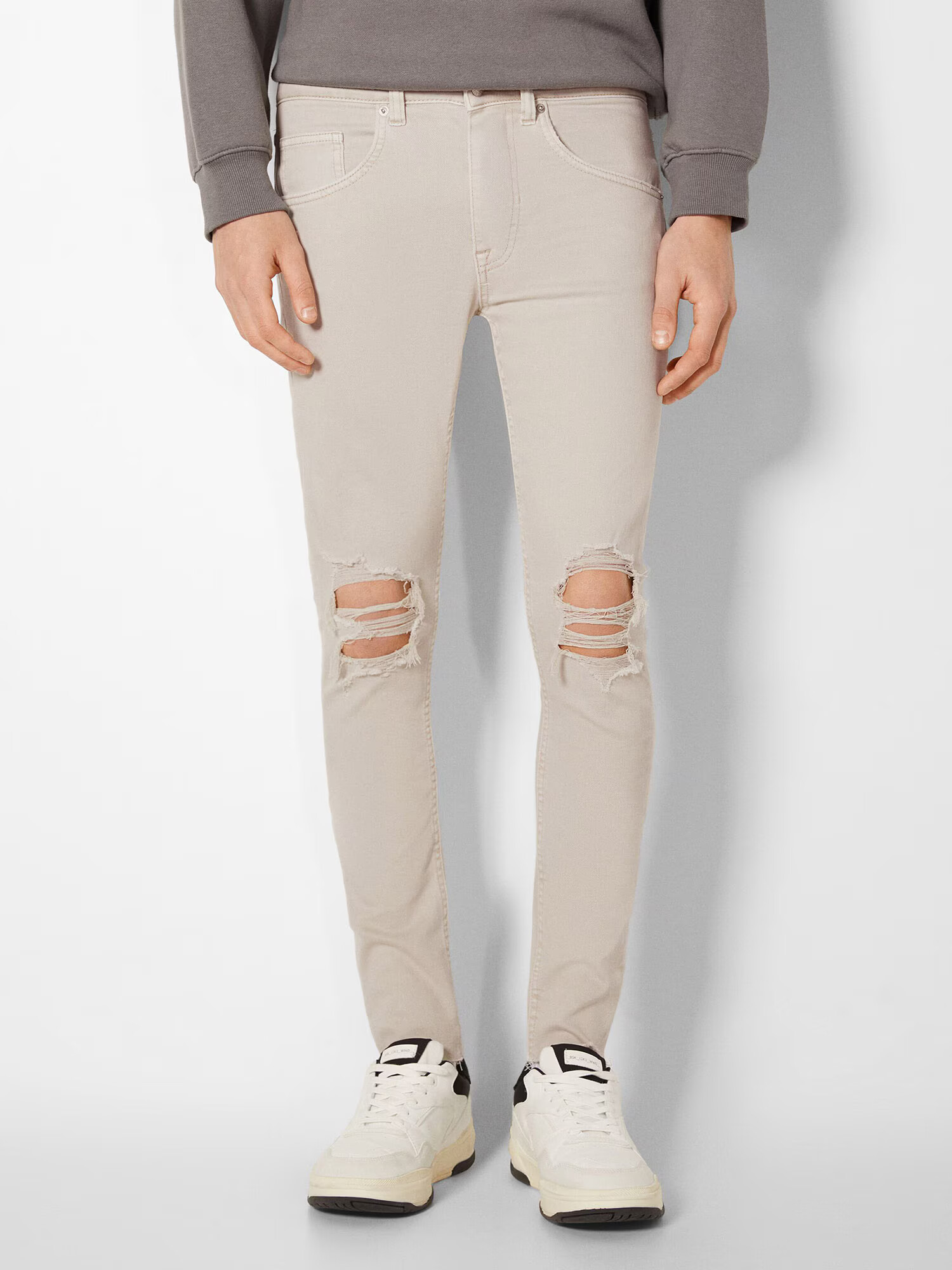 Bershka Jeans bej - Pled.ro