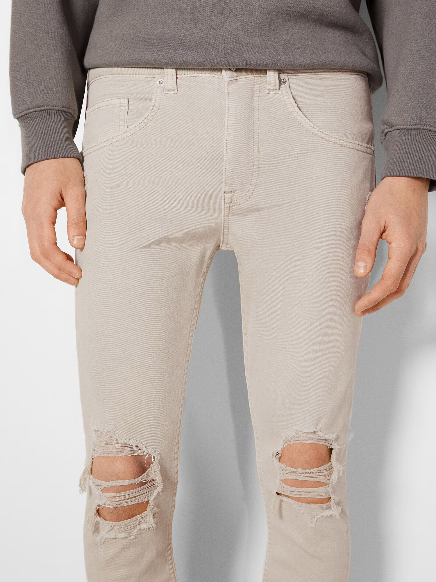 Bershka Jeans bej - Pled.ro