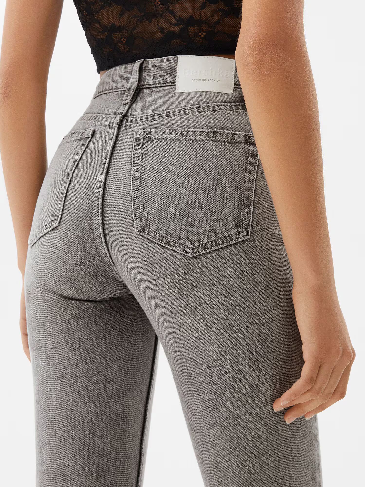 Bershka Jeans gri denim - Pled.ro