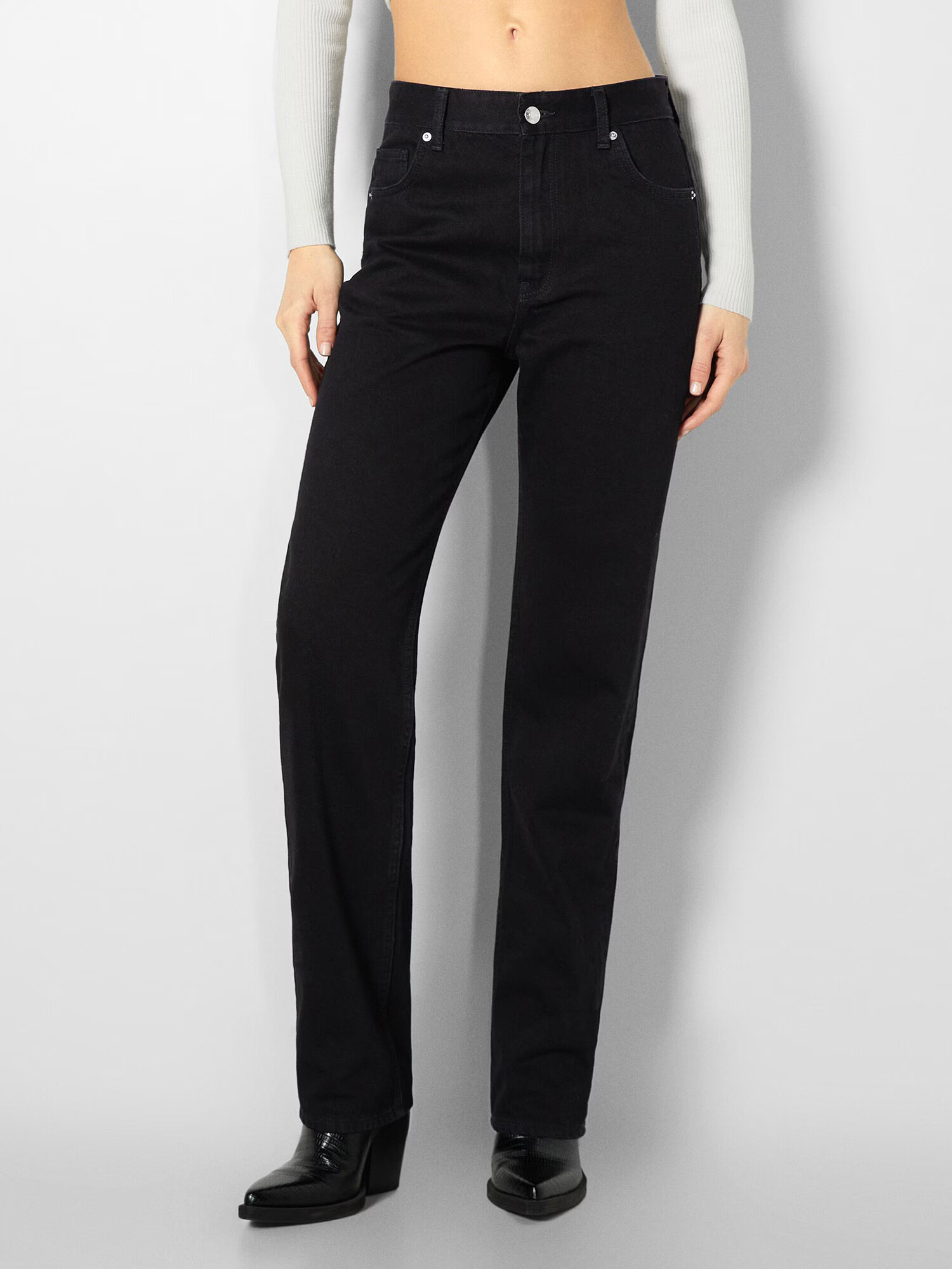 Bershka Jeans negru - Pled.ro