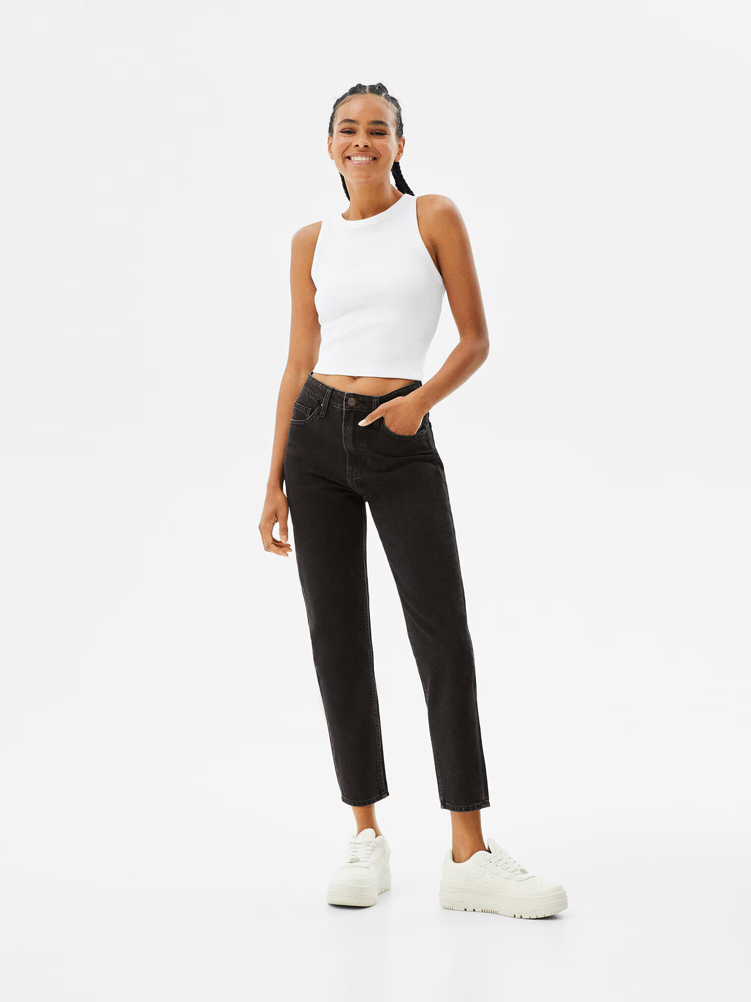 Bershka Jeans negru - Pled.ro