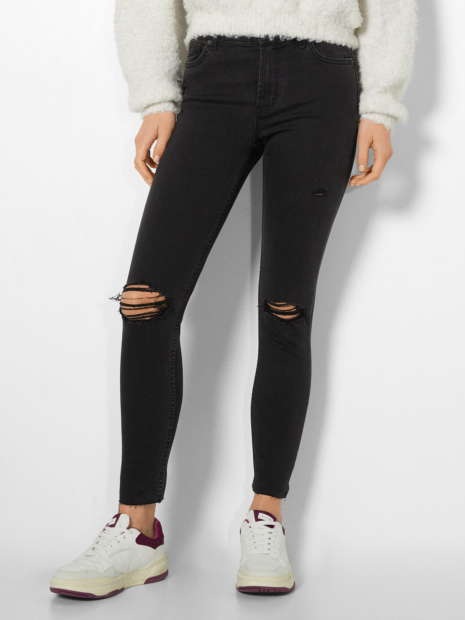 Bershka Jeans negru - Pled.ro