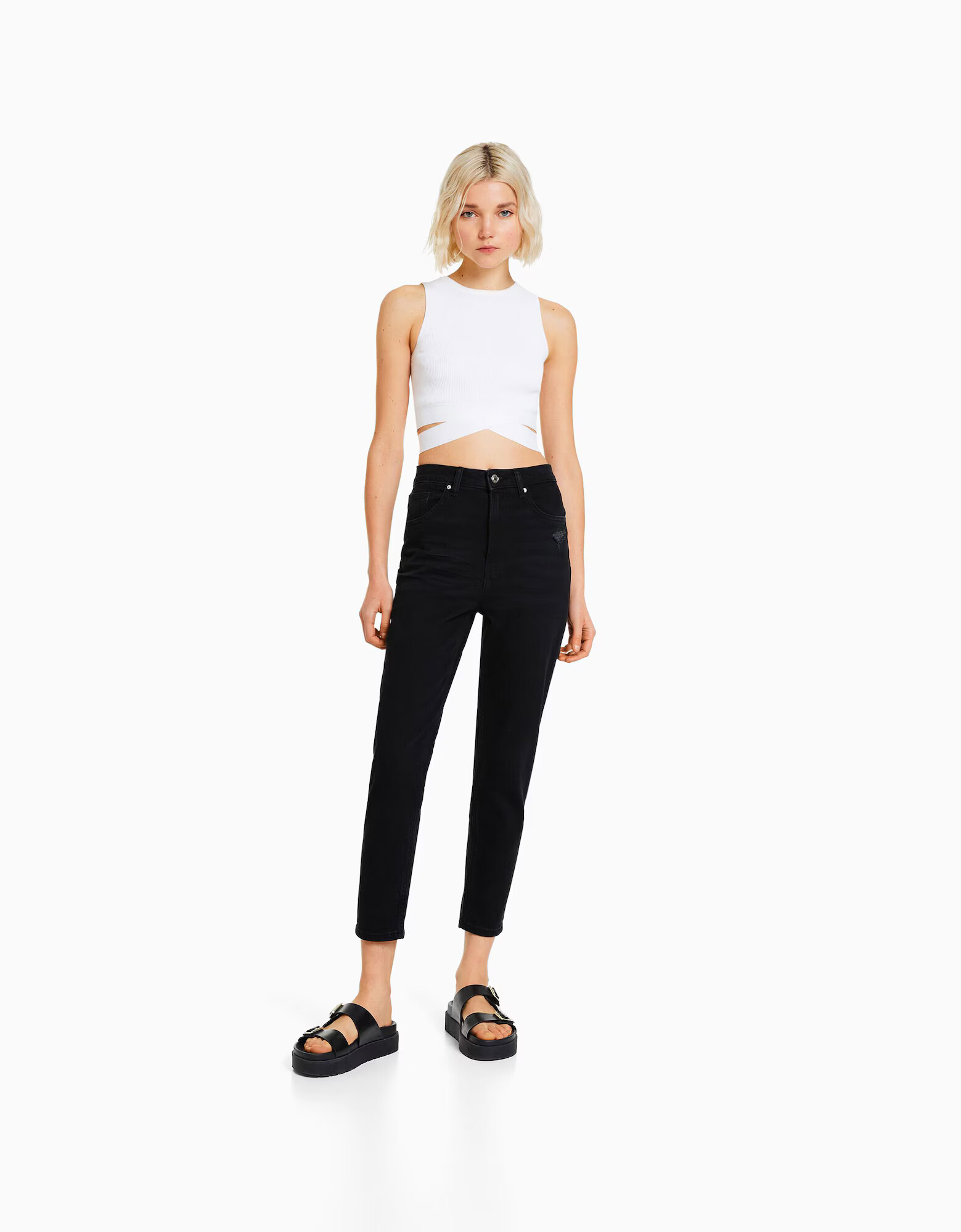 Bershka Jeans negru - Pled.ro