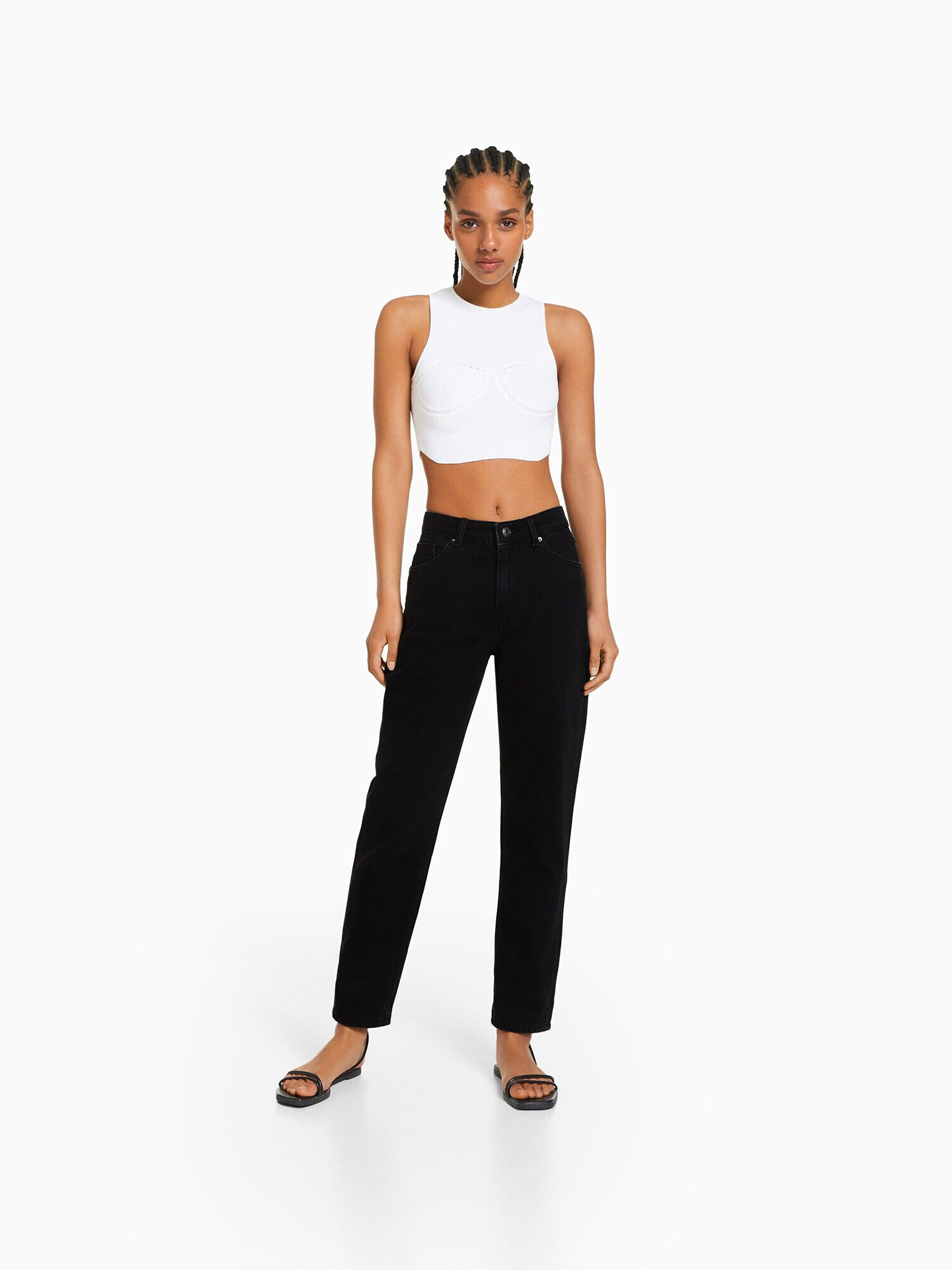 Bershka Jeans negru - Pled.ro