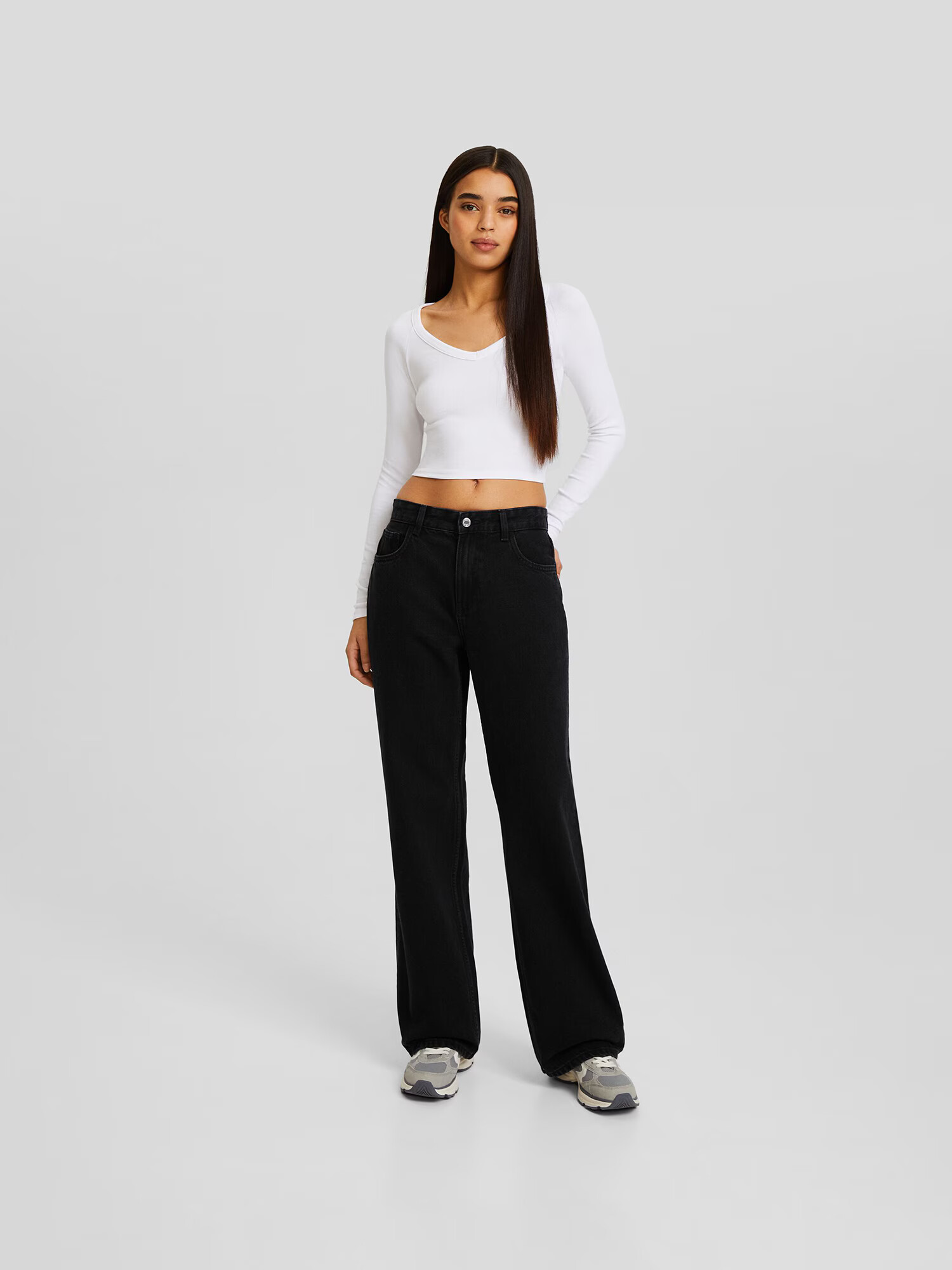 Bershka Jeans negru - Pled.ro