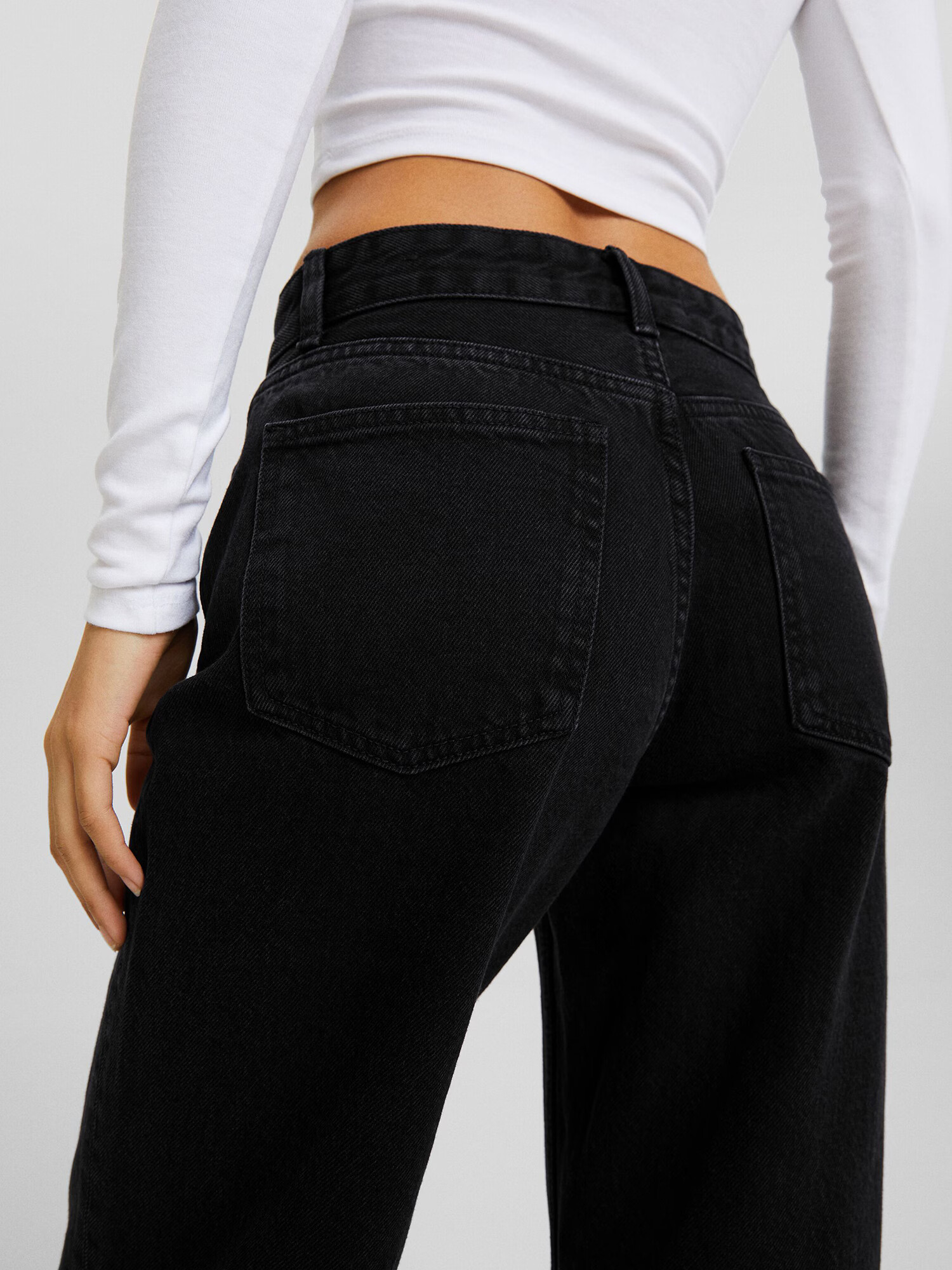 Bershka Jeans negru - Pled.ro