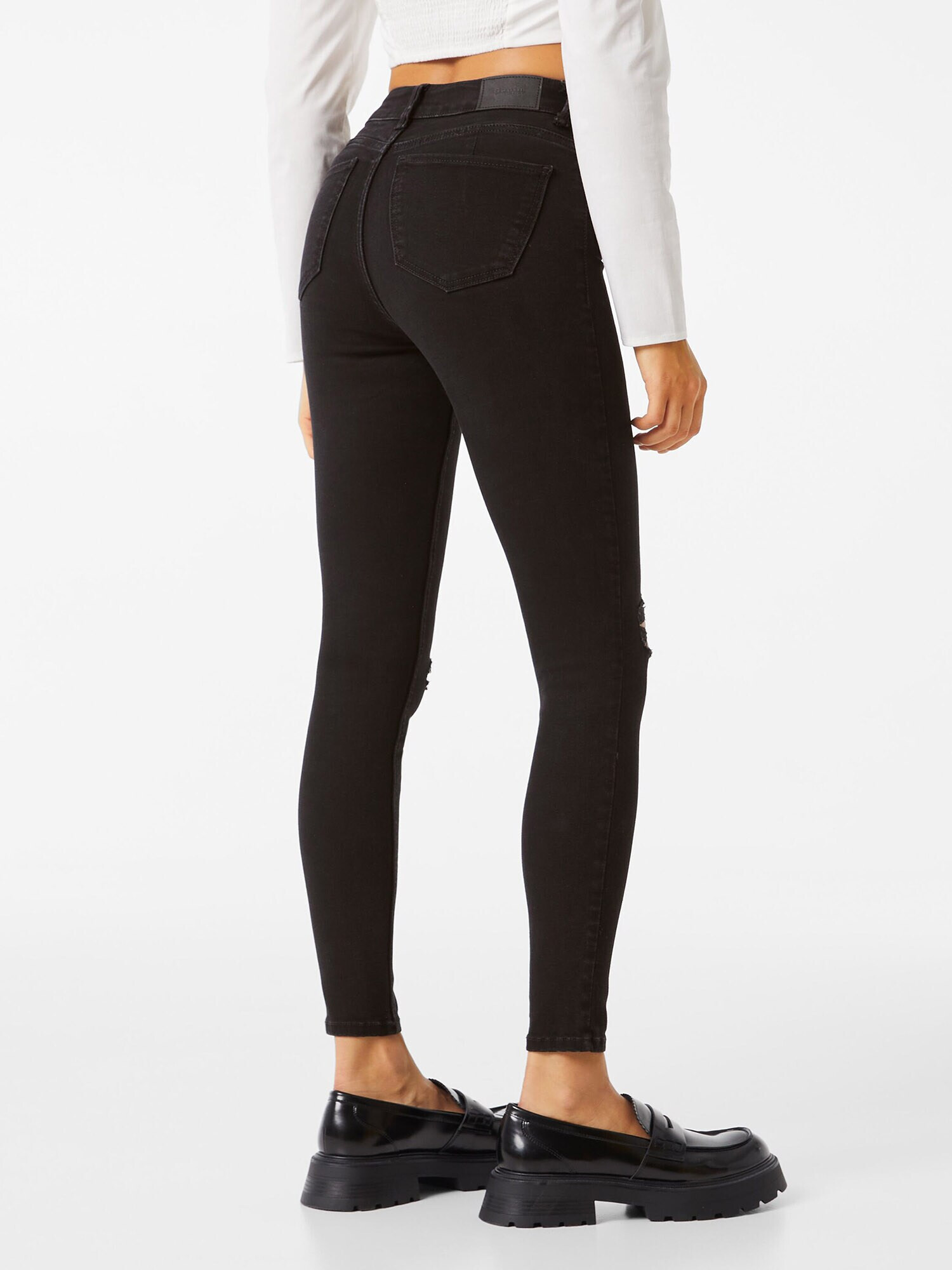 Bershka Jeans negru denim - Pled.ro