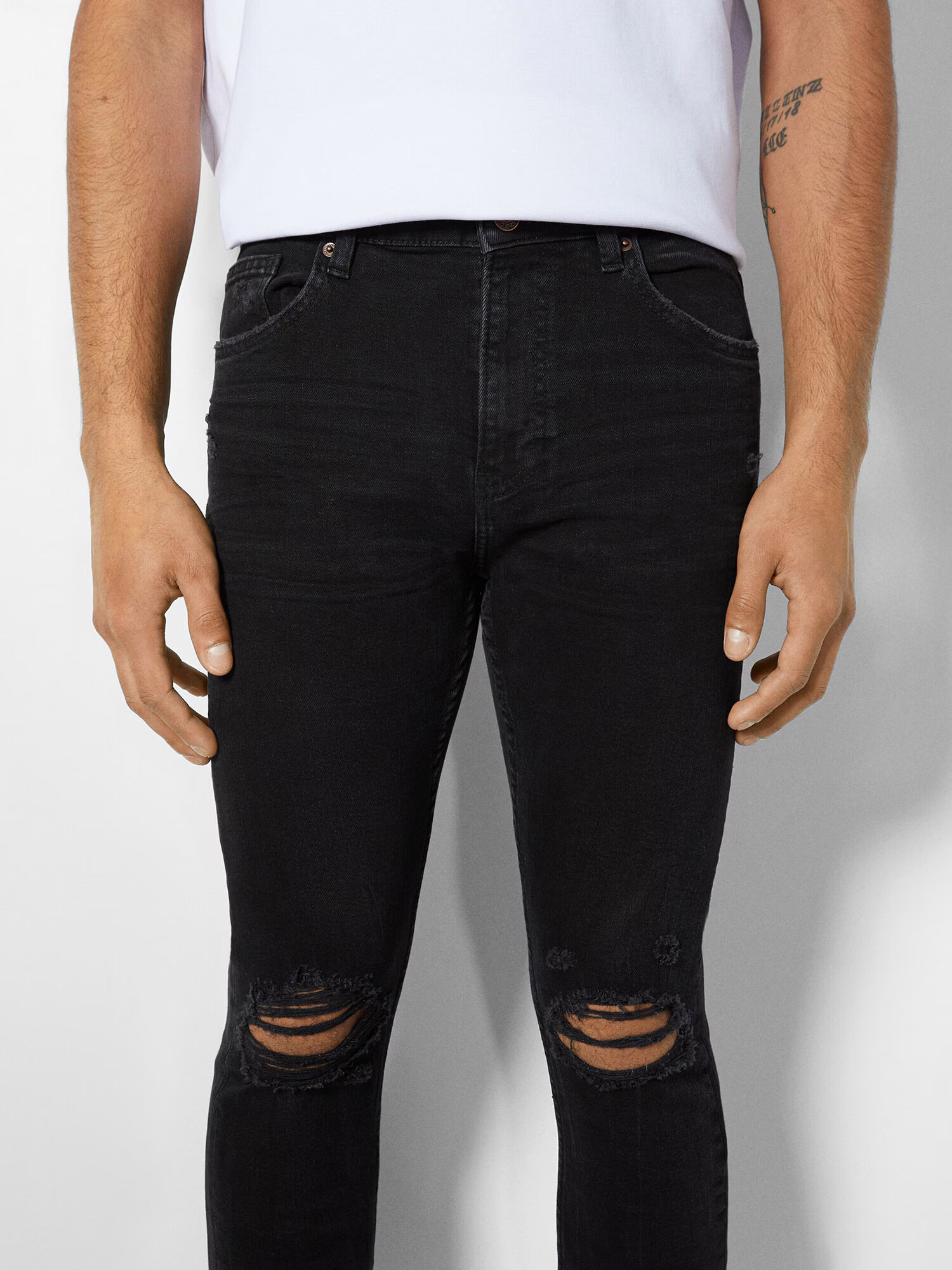 Bershka Jeans negru denim - Pled.ro