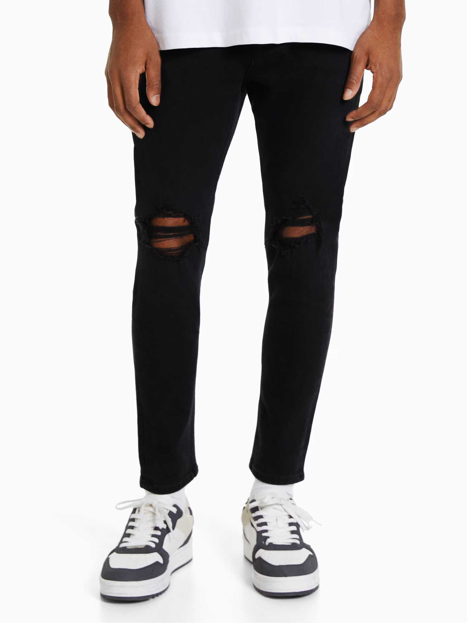 Bershka Jeans negru denim - Pled.ro