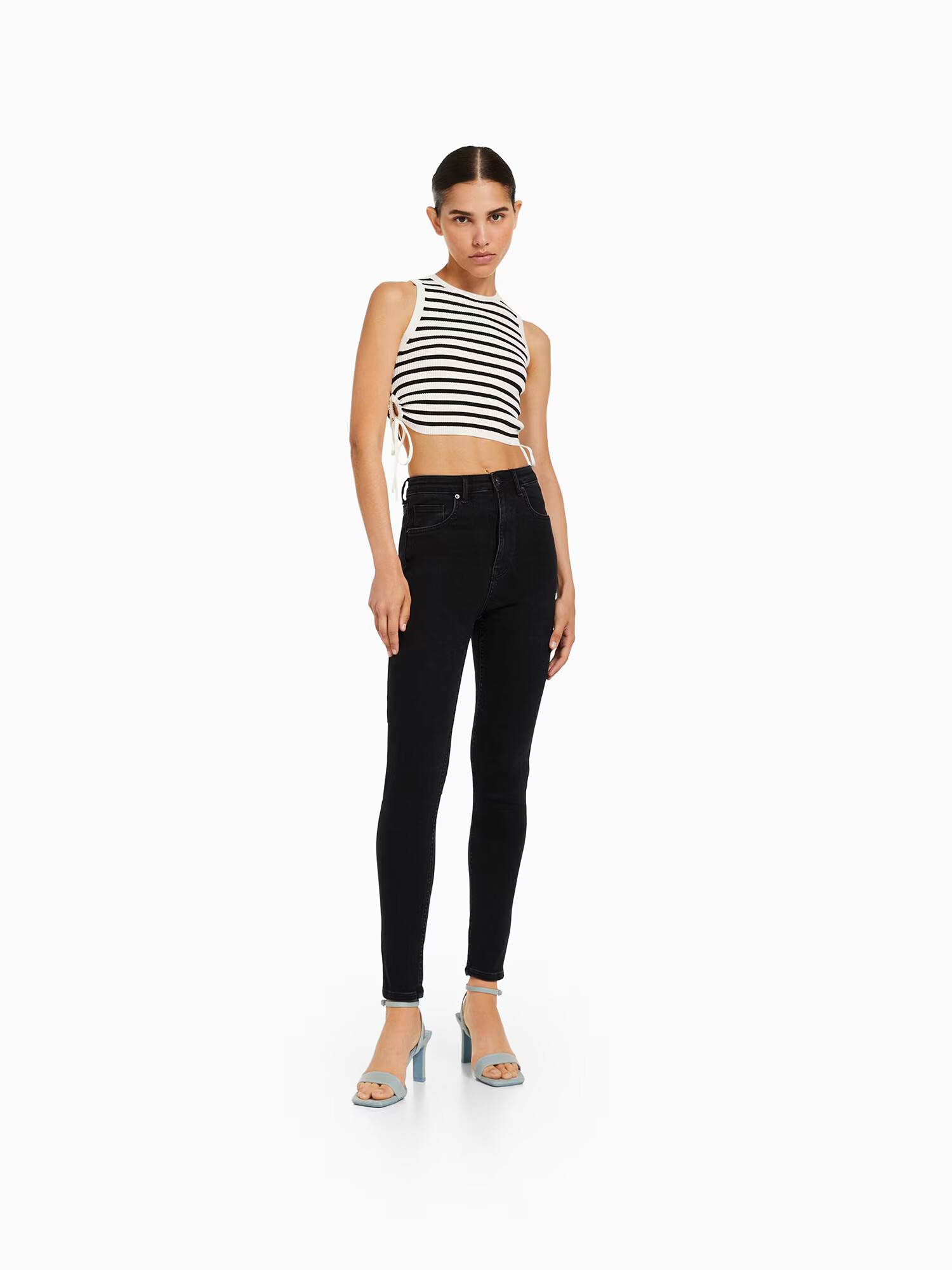 Bershka Jeans negru denim - Pled.ro