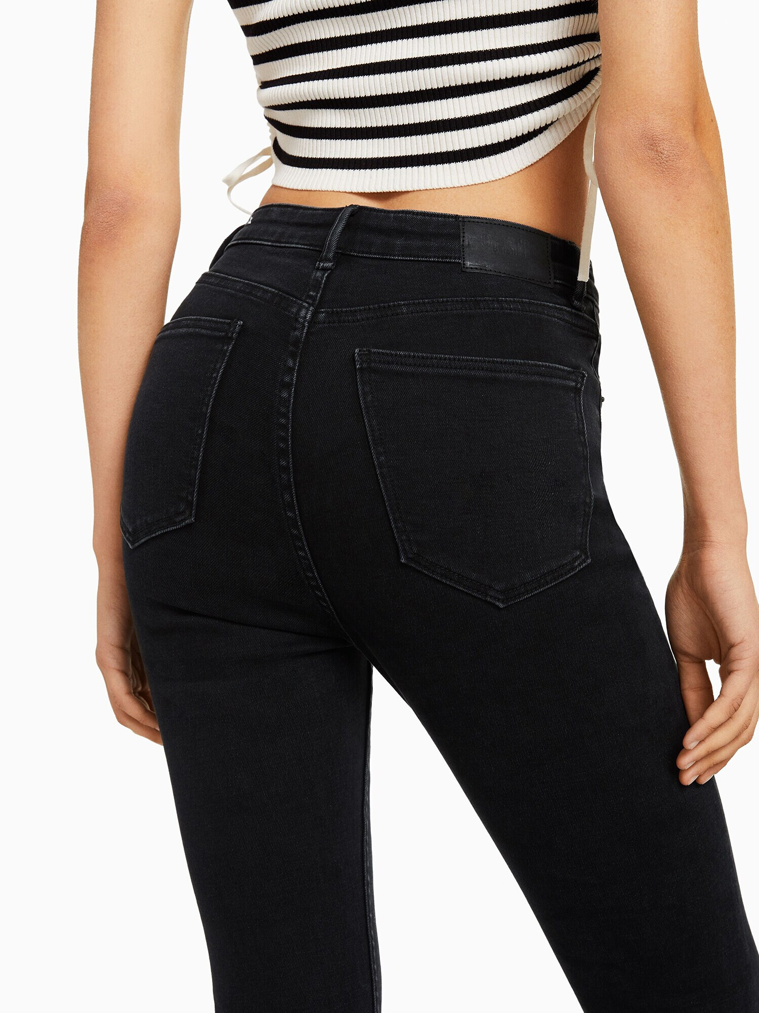 Bershka Jeans negru denim - Pled.ro