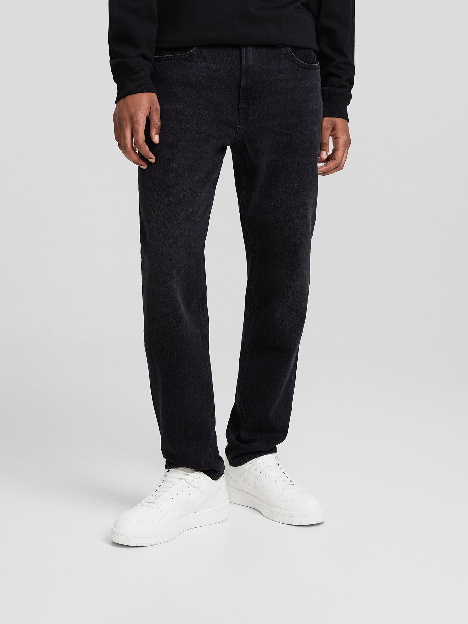 Bershka Jeans negru denim - Pled.ro