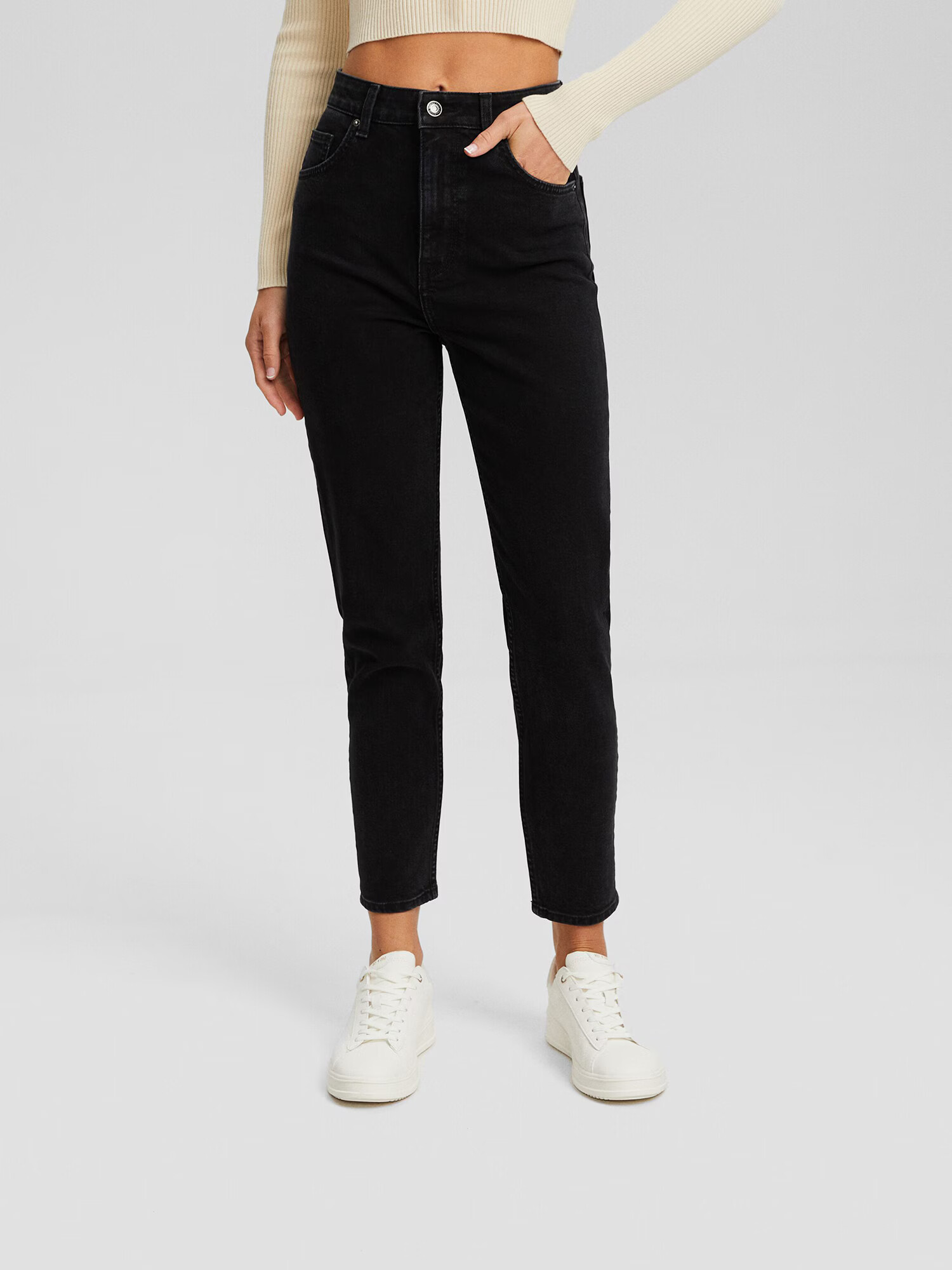 Bershka Jeans negru denim - Pled.ro