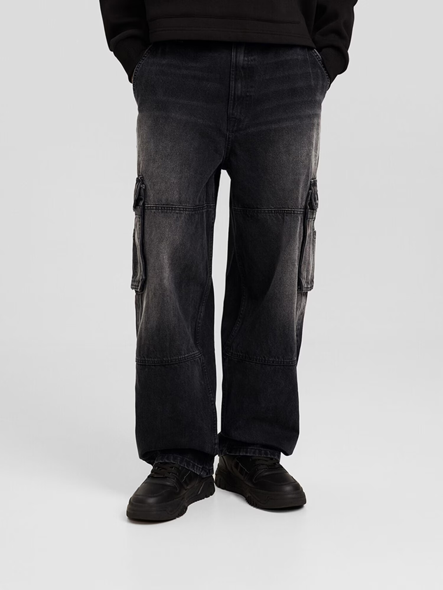 Bershka Jeans negru denim - Pled.ro