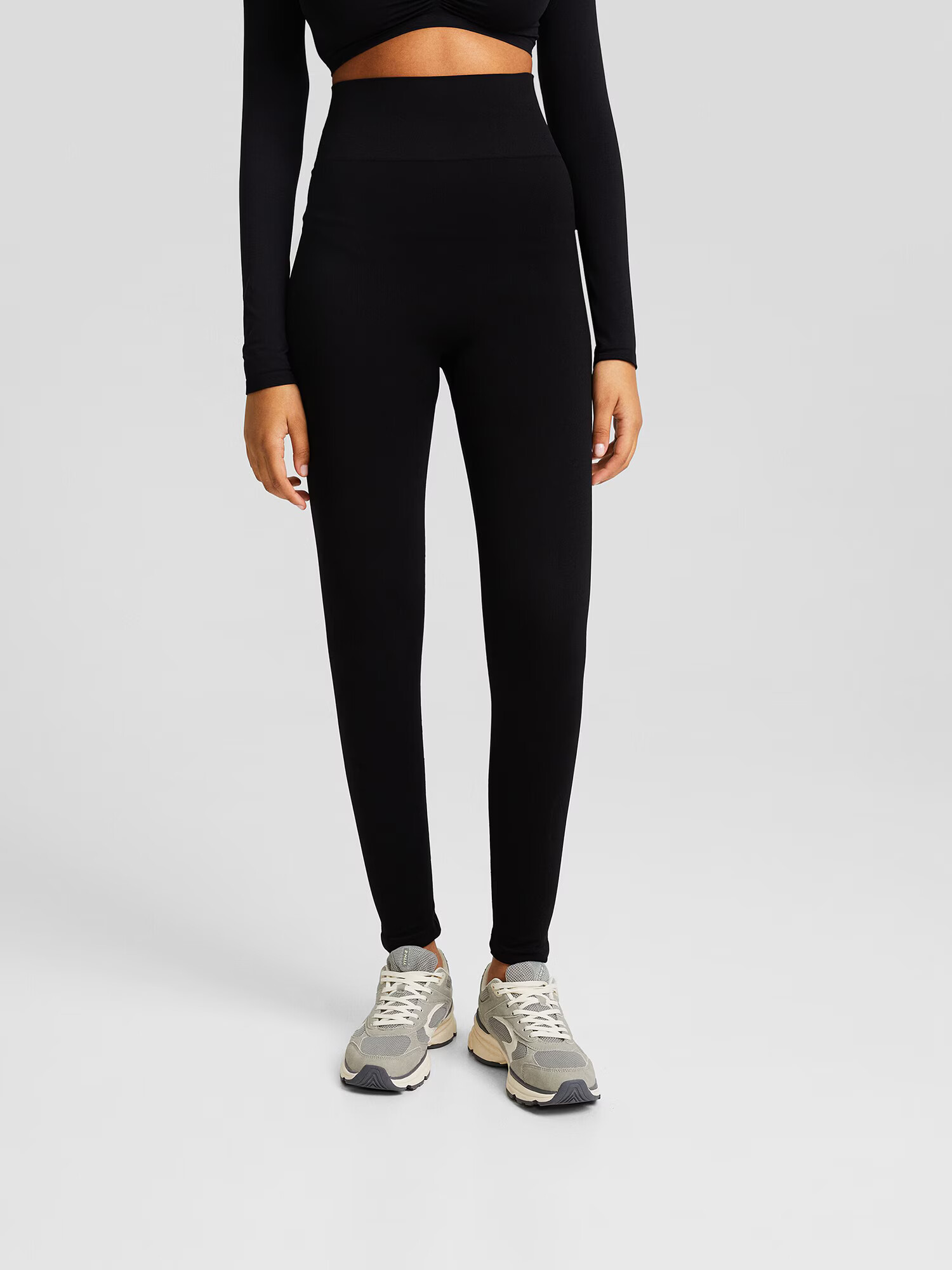 Bershka Leggings negru - Pled.ro