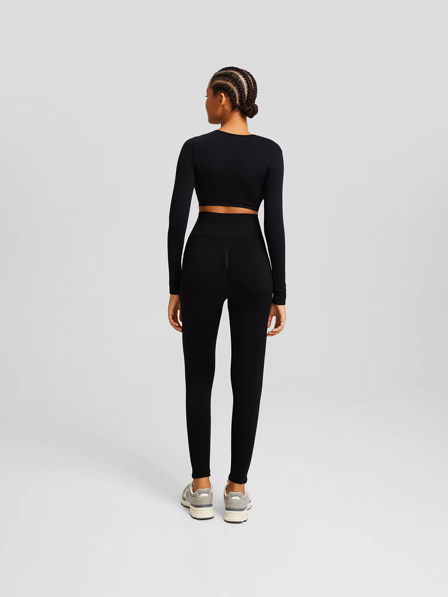 Bershka Leggings negru - Pled.ro