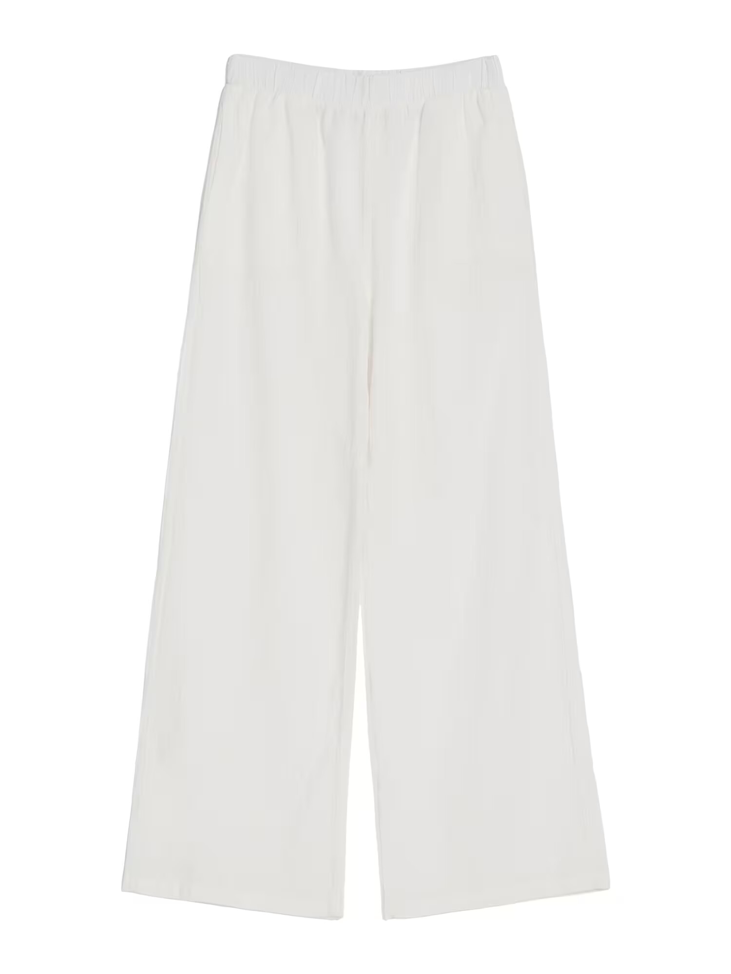 Bershka Pantaloni alb - Pled.ro