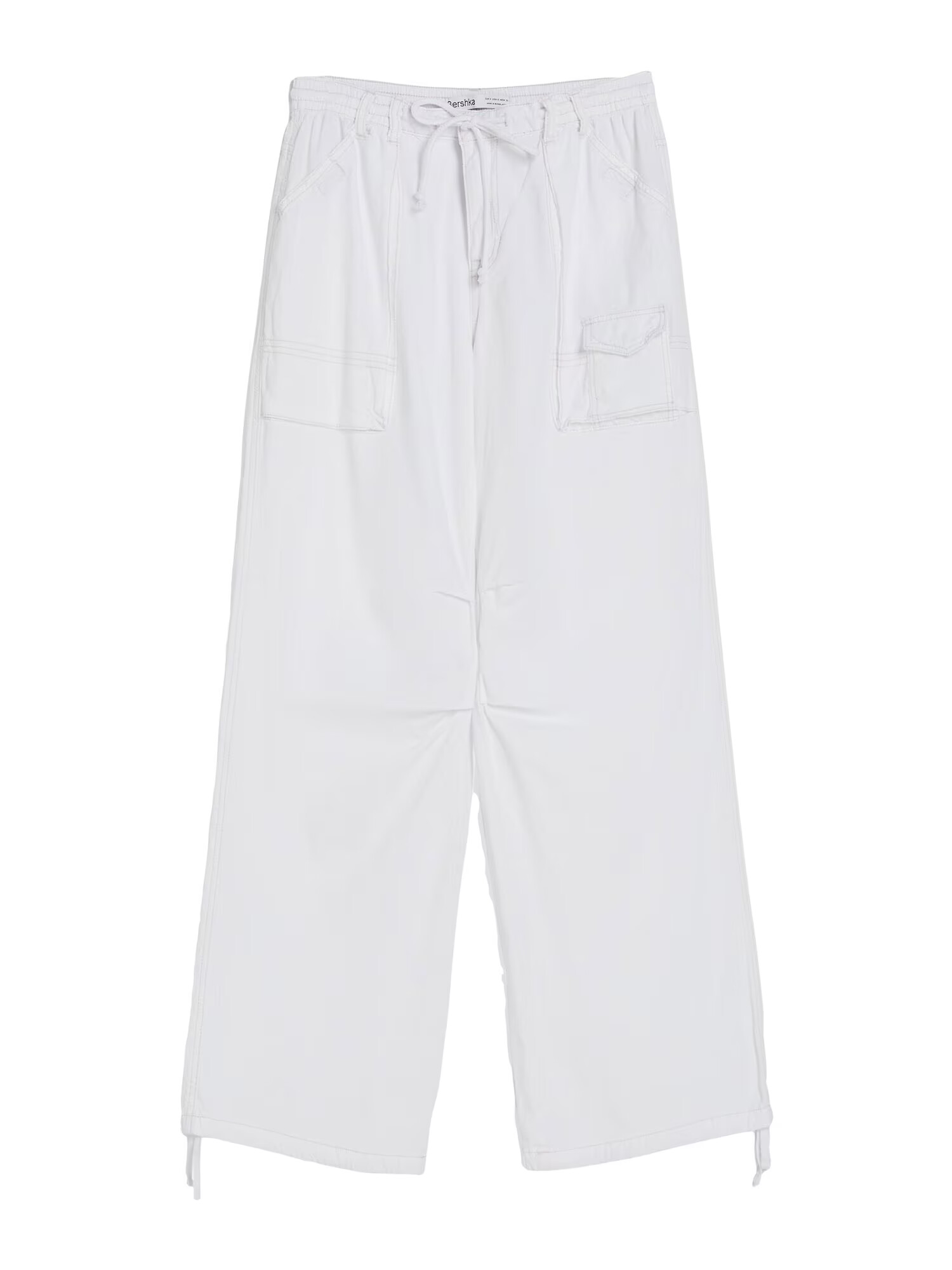 Bershka Pantaloni alb - Pled.ro