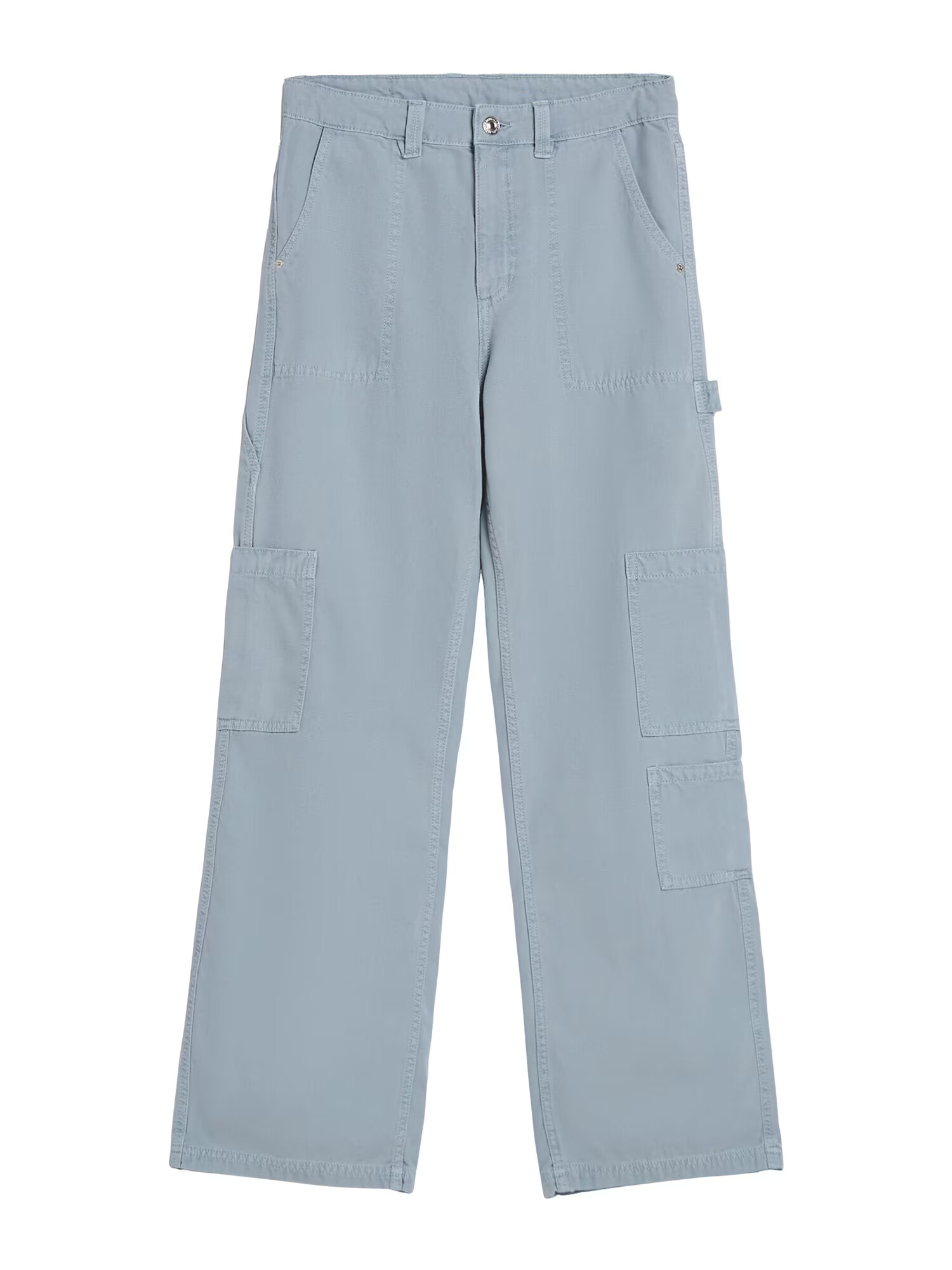 Bershka Pantaloni cu buzunare albastru deschis - Pled.ro