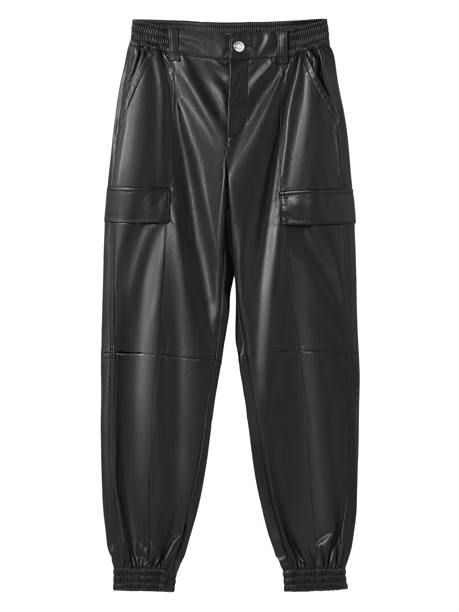 Bershka Pantaloni cu buzunare negru - Pled.ro