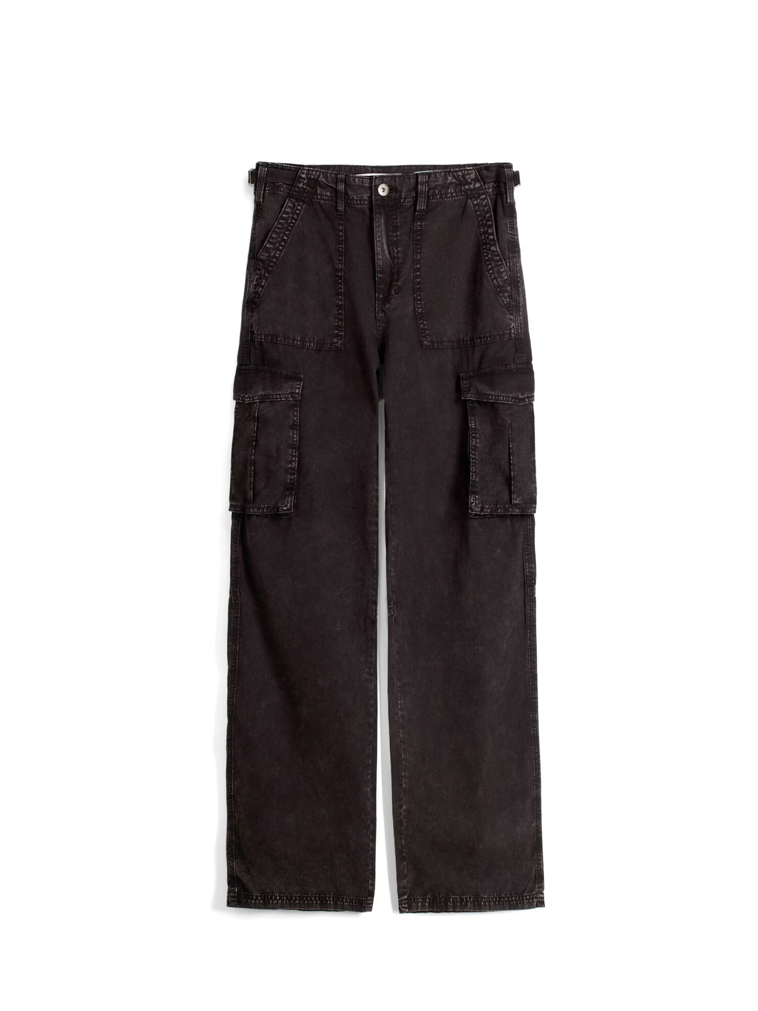 Bershka Pantaloni cu buzunare negru - Pled.ro