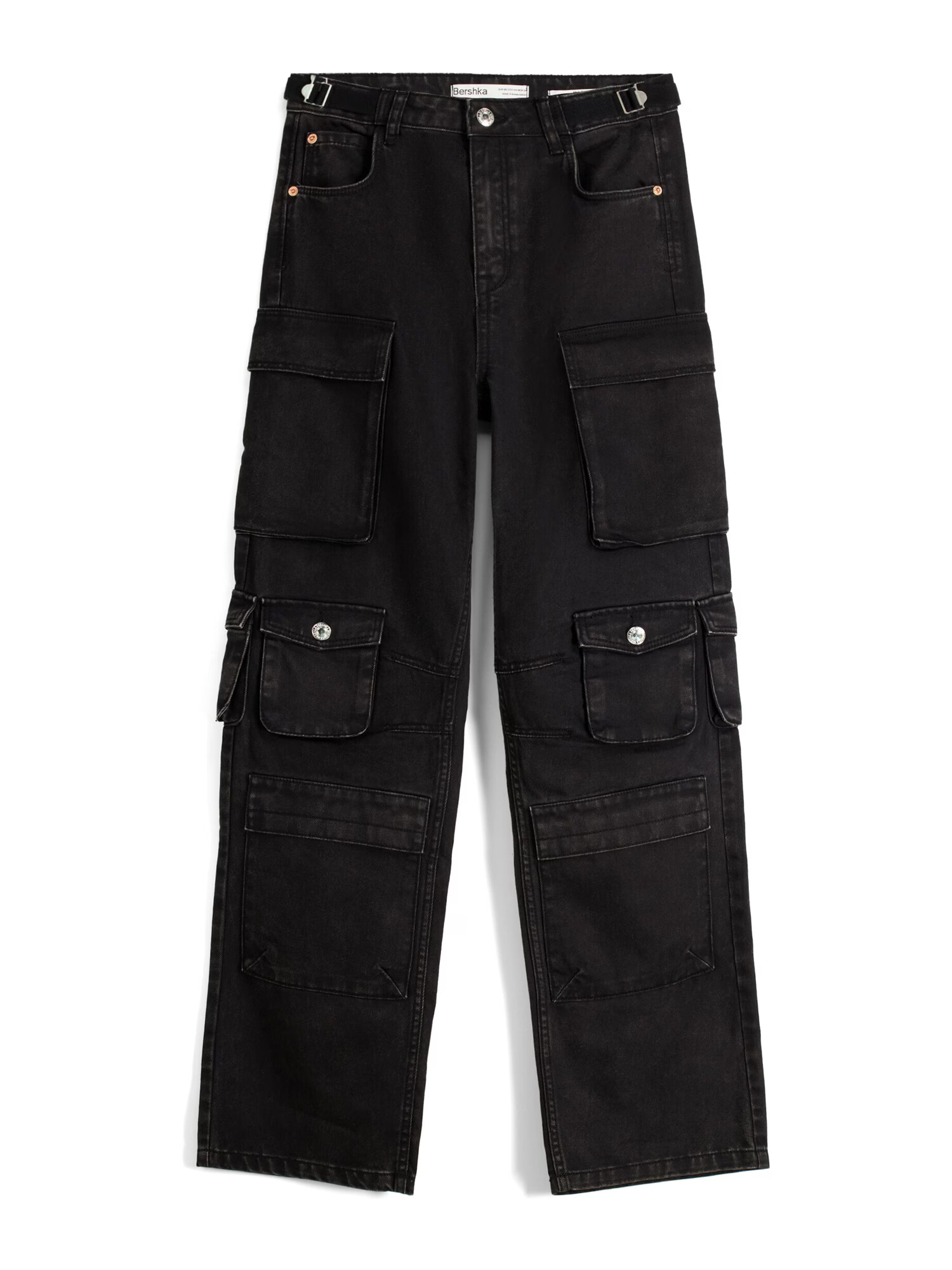 Bershka Pantaloni cu buzunare negru - Pled.ro