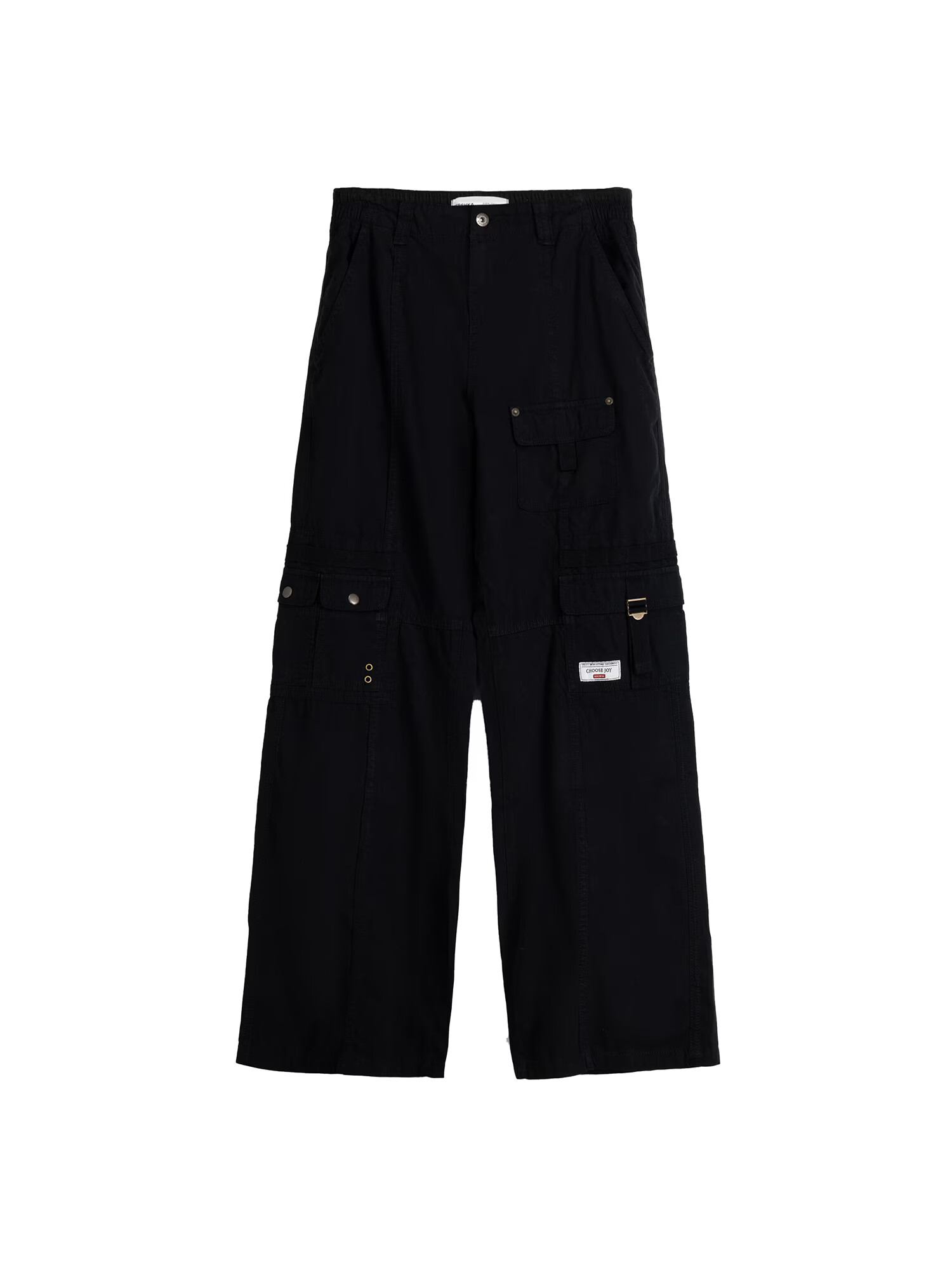 Bershka Pantaloni cu buzunare negru - Pled.ro