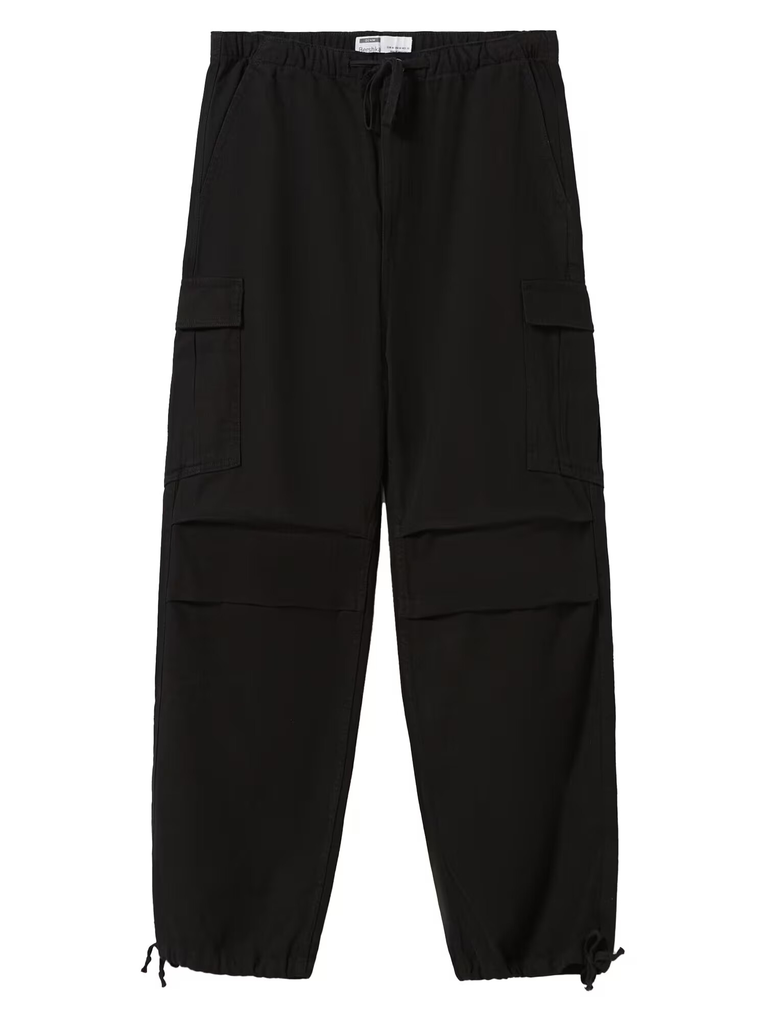 Bershka Pantaloni cu buzunare negru - Pled.ro