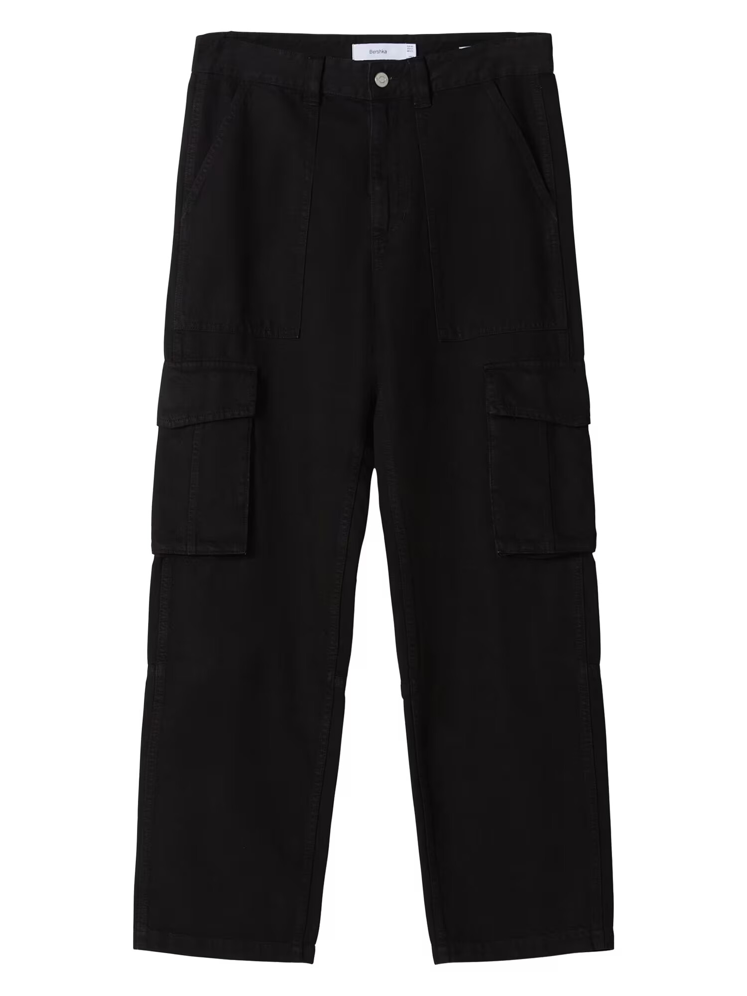 Bershka Pantaloni cu buzunare negru - Pled.ro