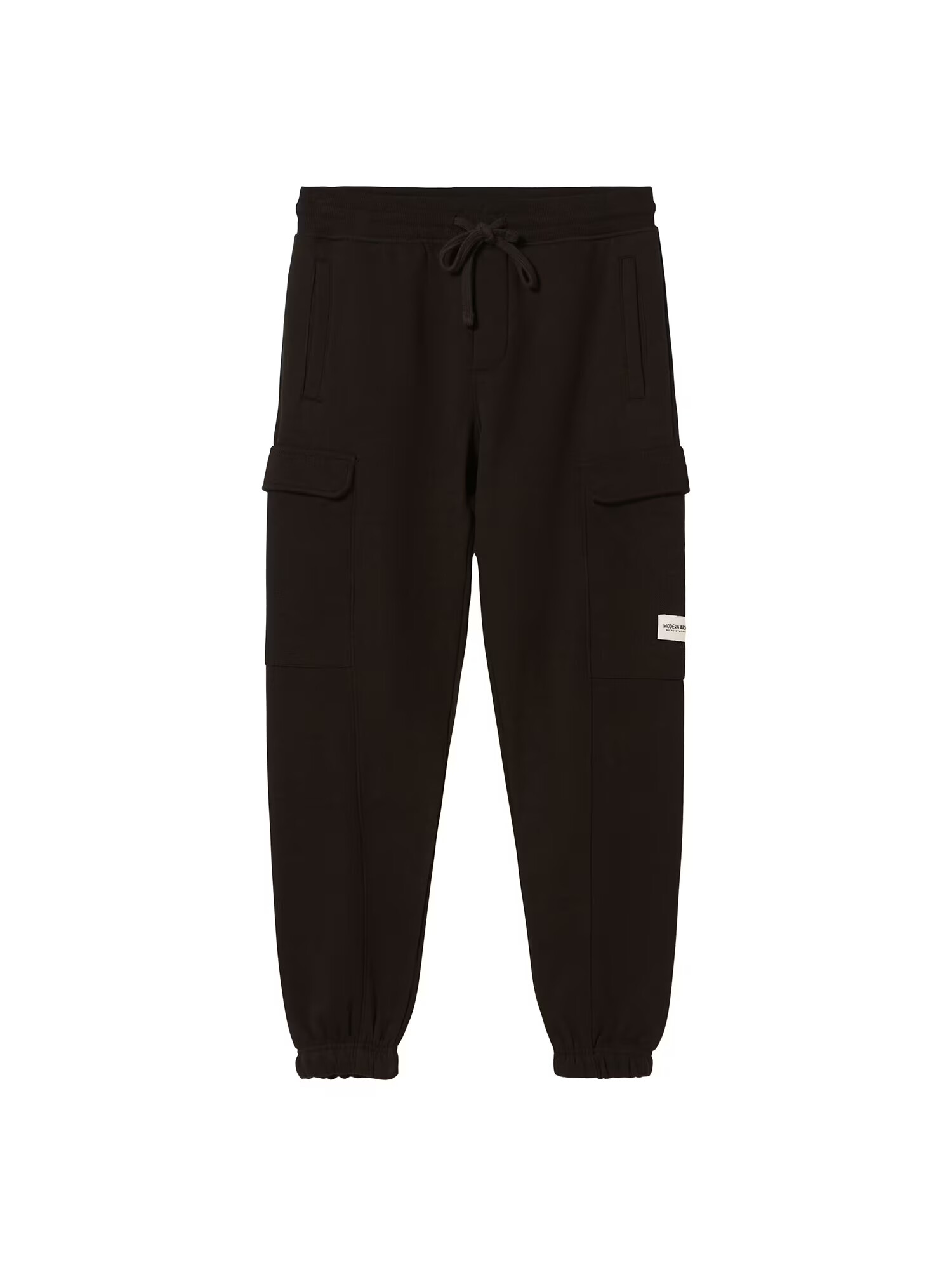 Bershka Pantaloni cu buzunare negru / alb - Pled.ro