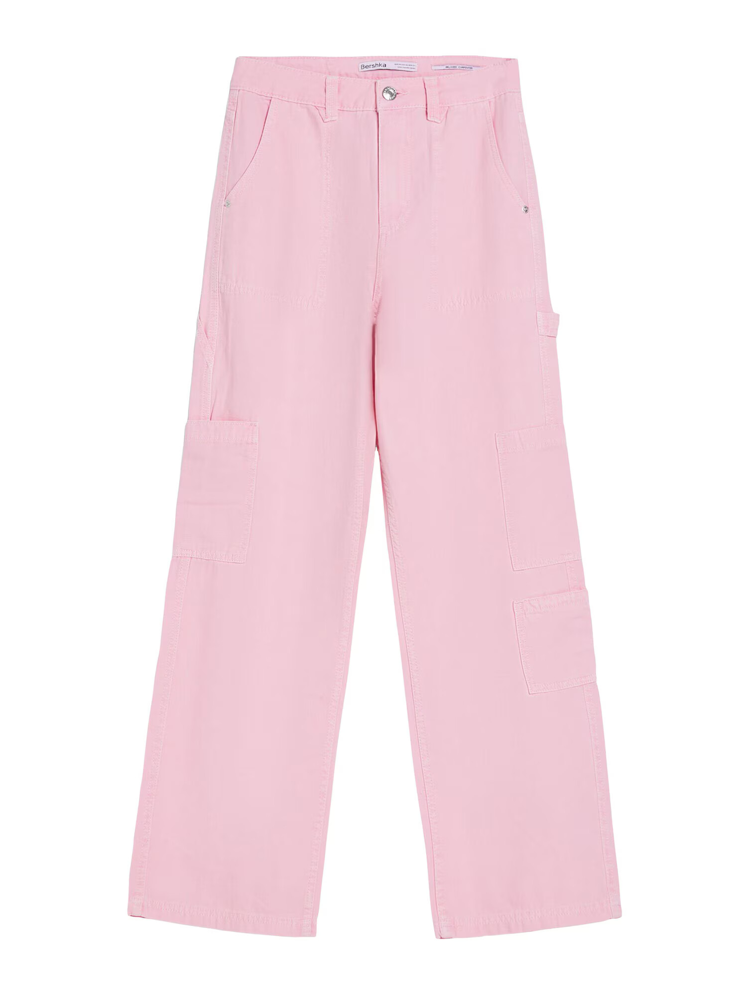 Bershka Pantaloni cu buzunare roz - Pled.ro