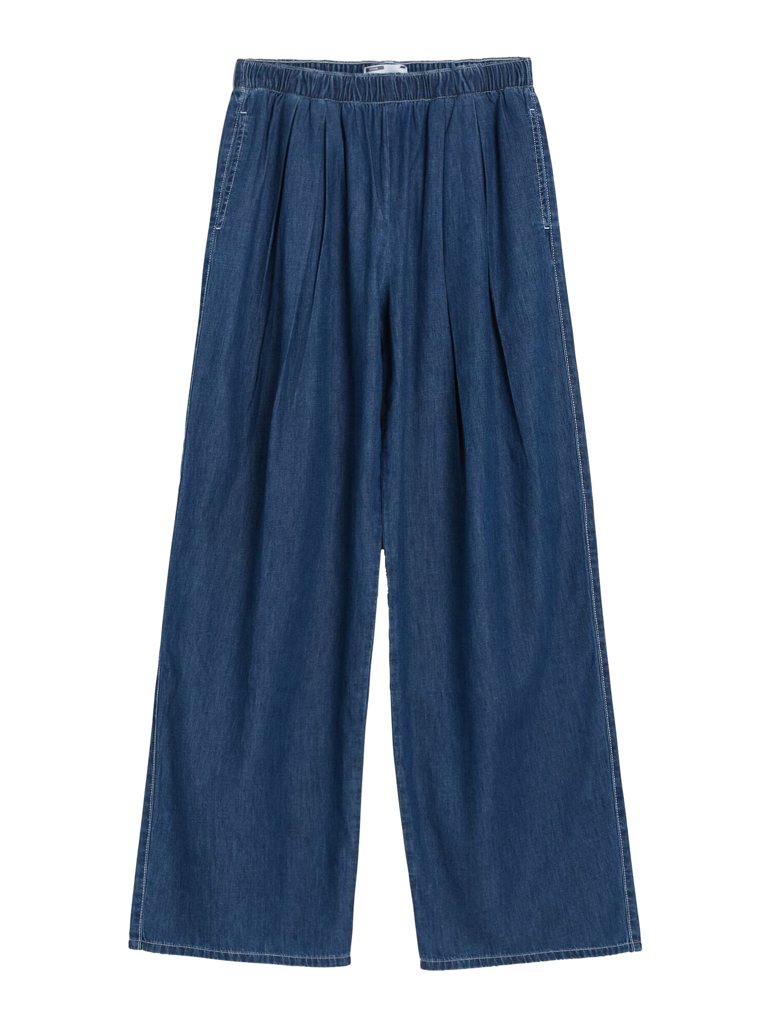 Bershka Pantaloni cu cute albastru denim - Pled.ro