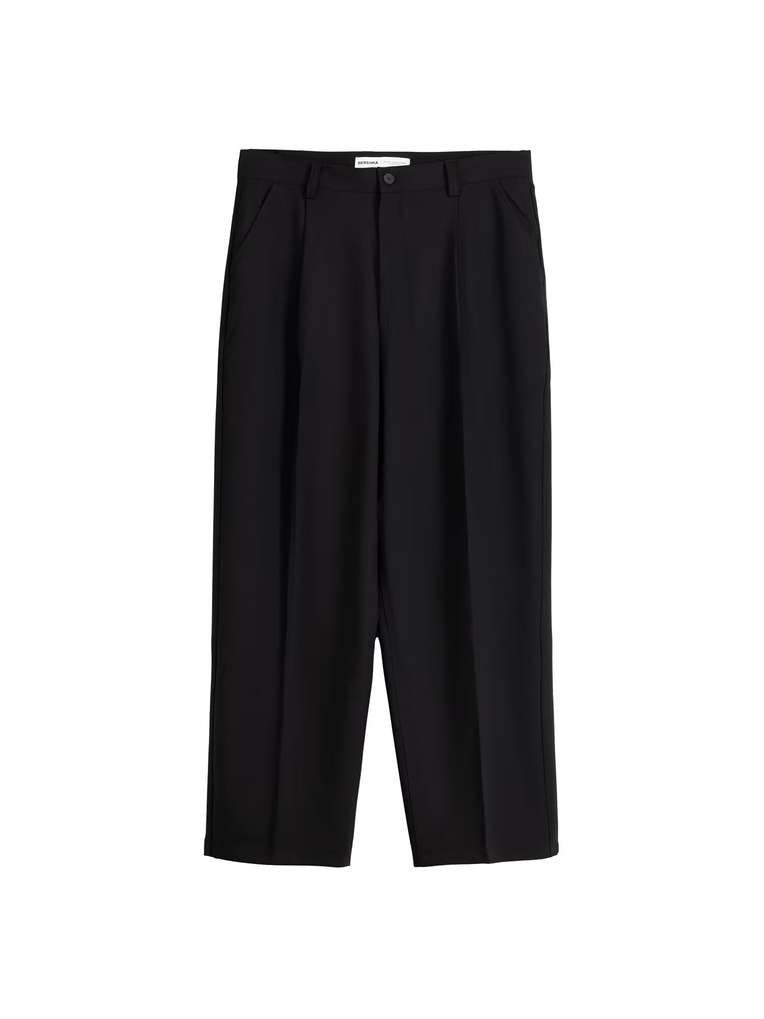 Bershka Pantaloni cutați negru - Pled.ro