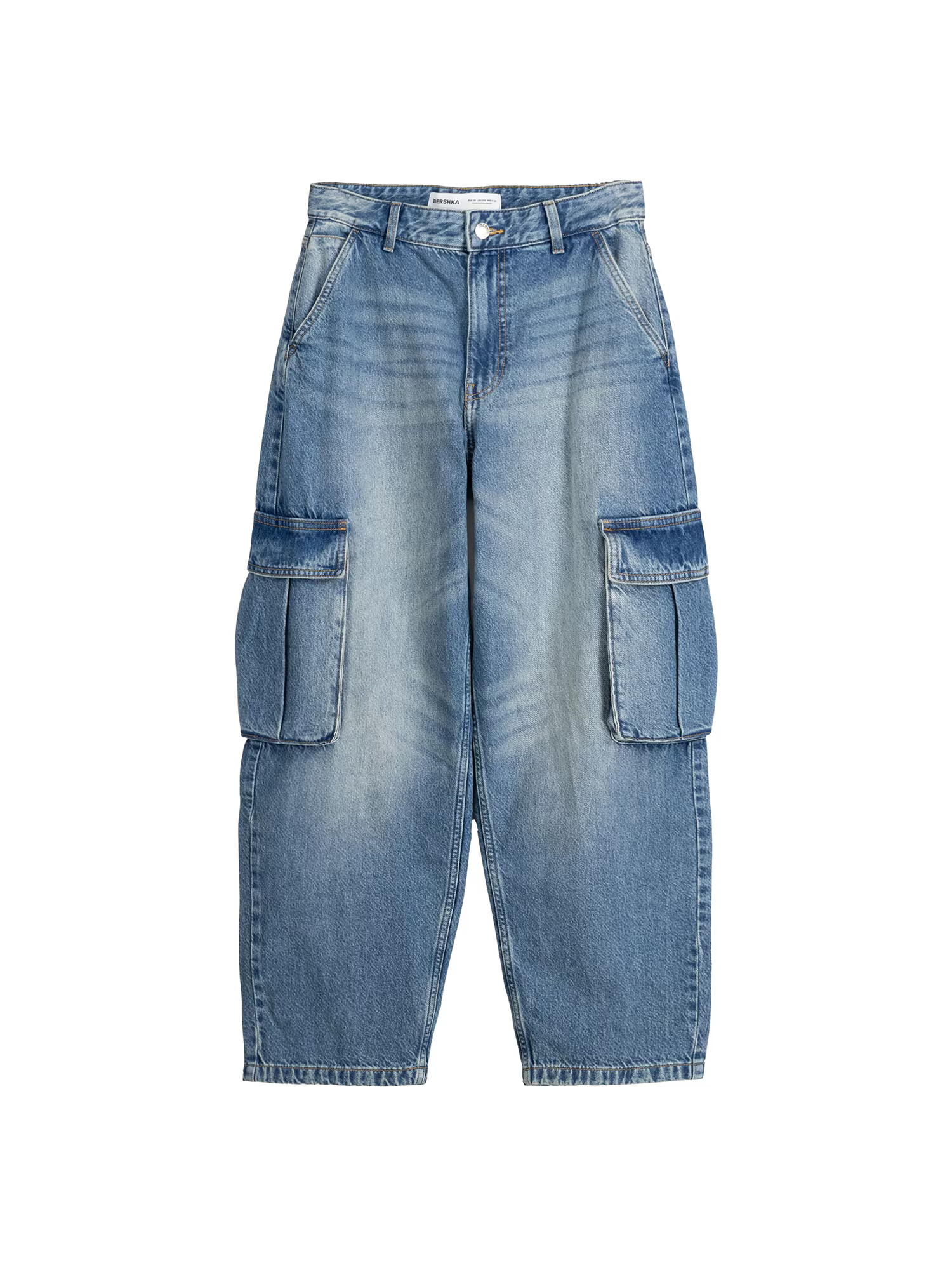 Bershka Pantaloni eleganți albastru denim - Pled.ro