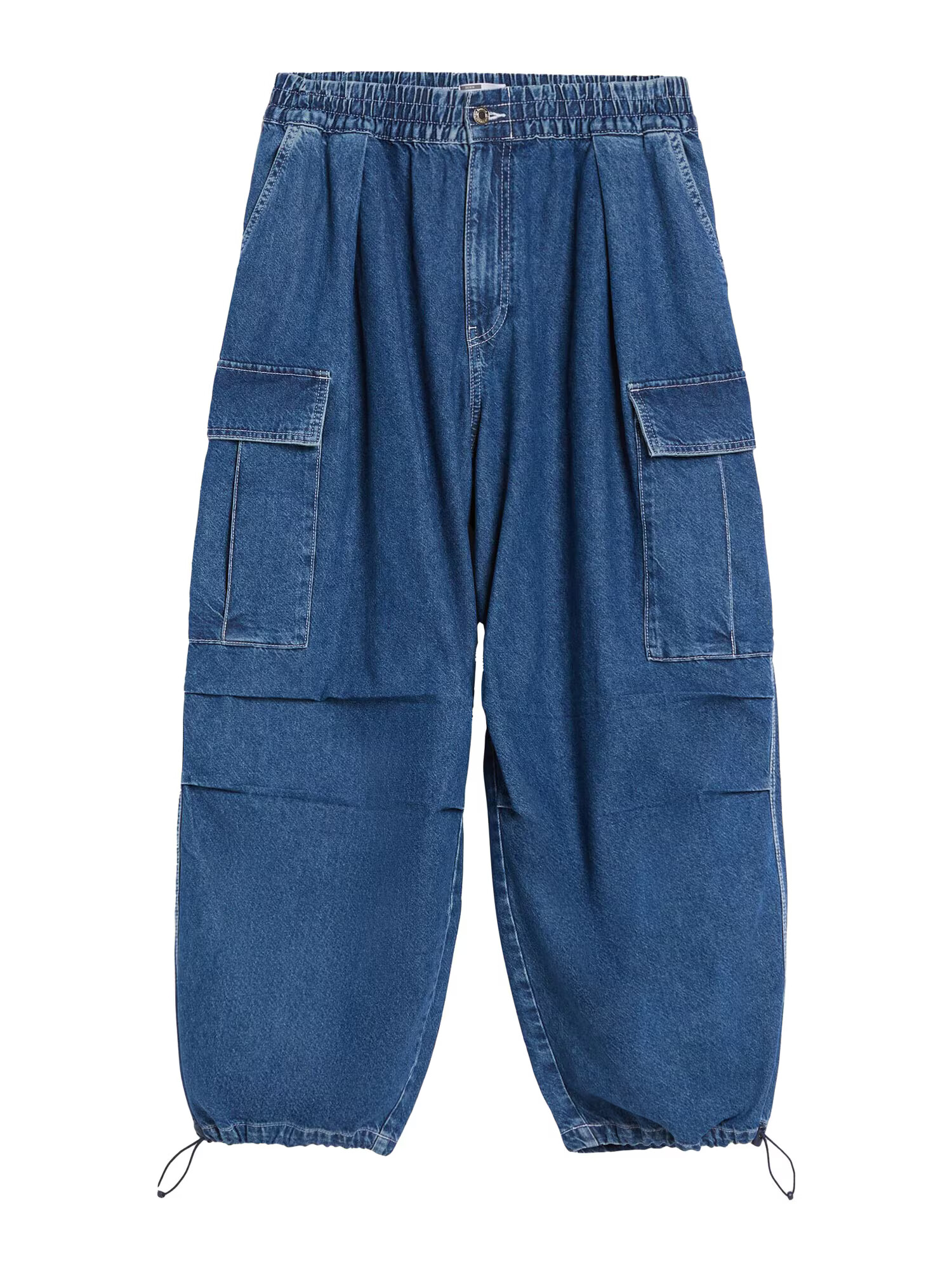 Bershka Pantaloni eleganți albastru denim - Pled.ro