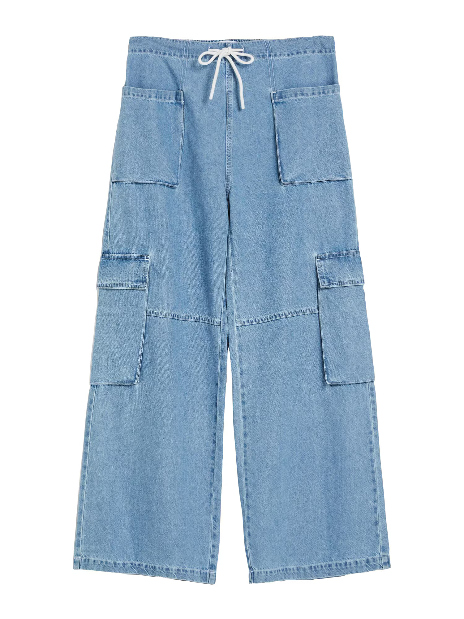 Bershka Pantaloni eleganți albastru denim - Pled.ro