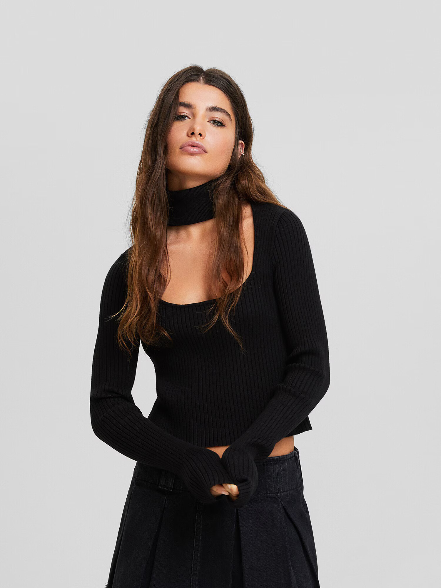 Bershka Pulover negru - Pled.ro