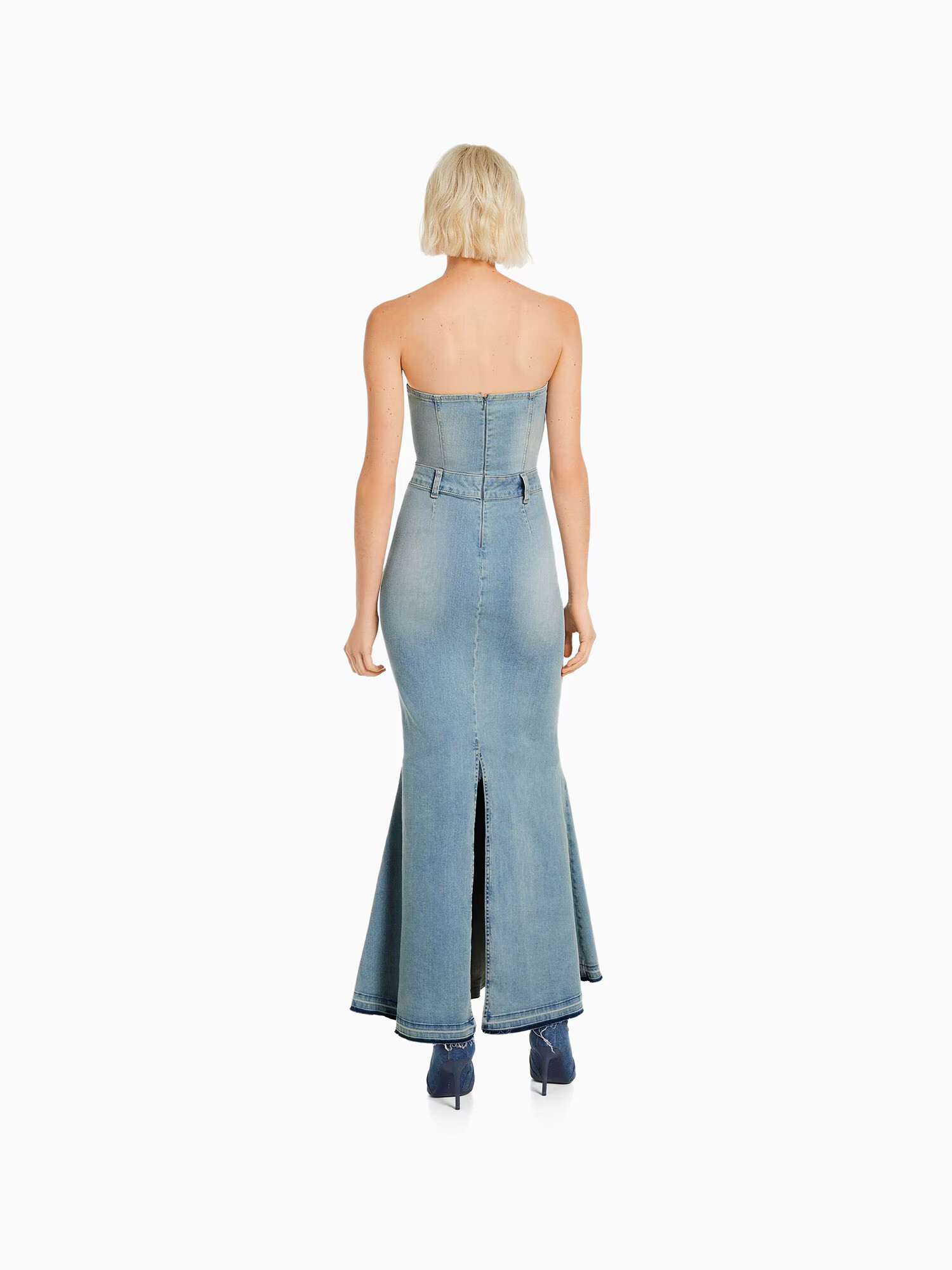 Bershka Rochie albastru denim - Pled.ro