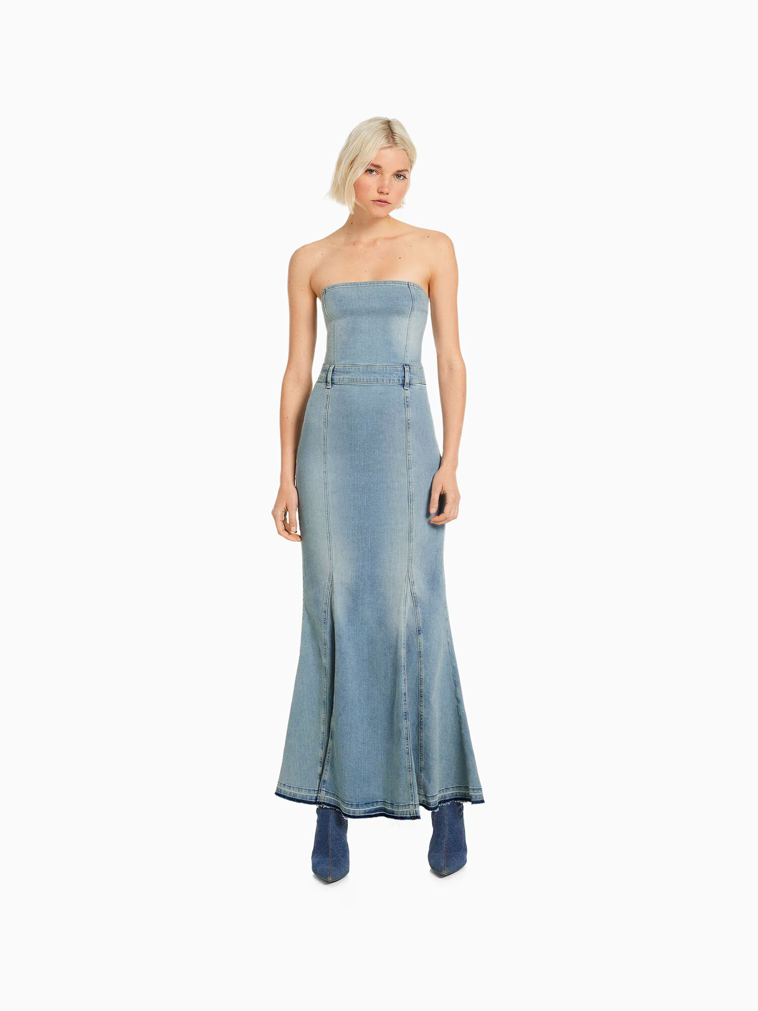 Bershka Rochie albastru denim - Pled.ro