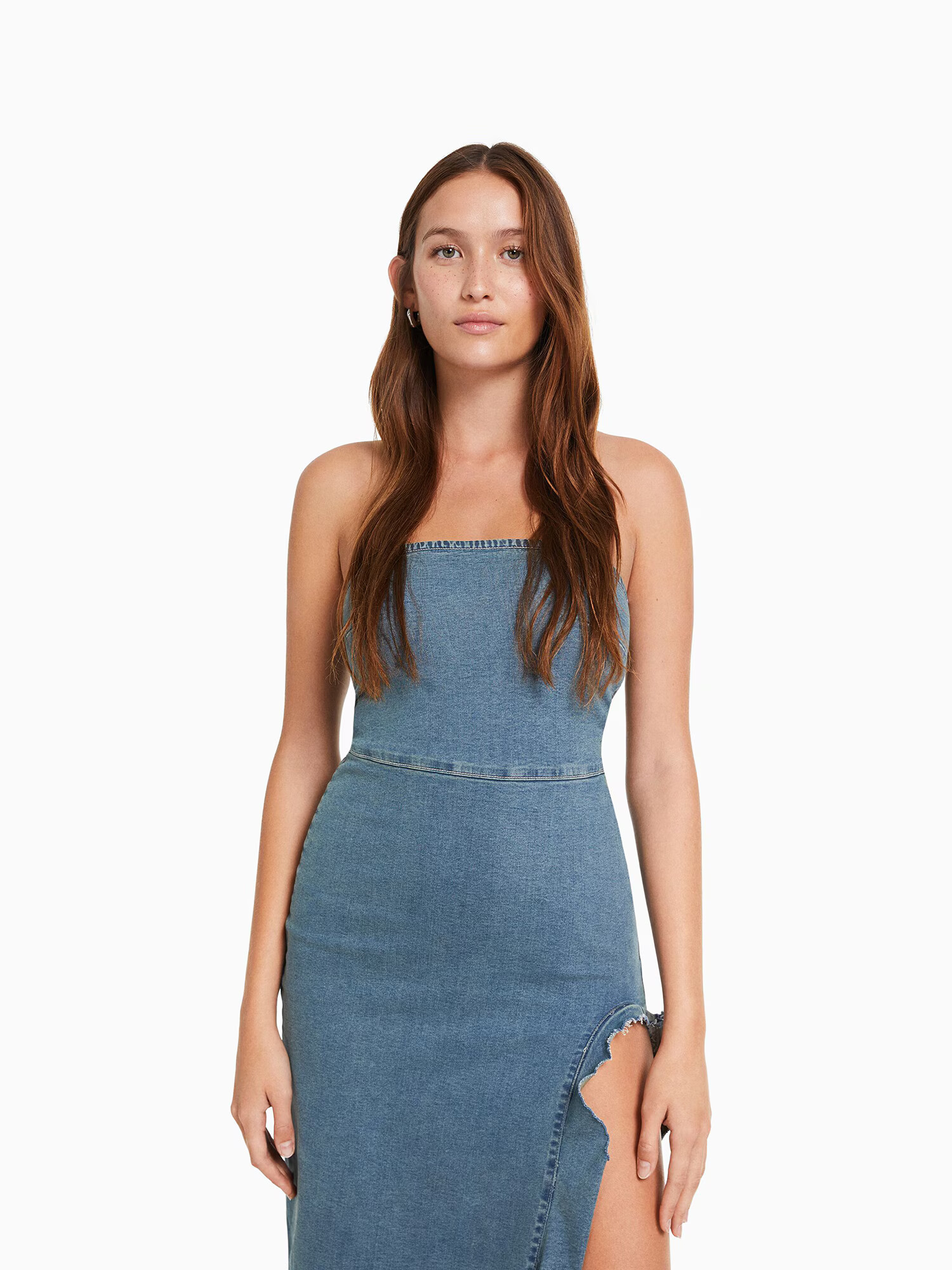 Bershka Rochie albastru denim - Pled.ro