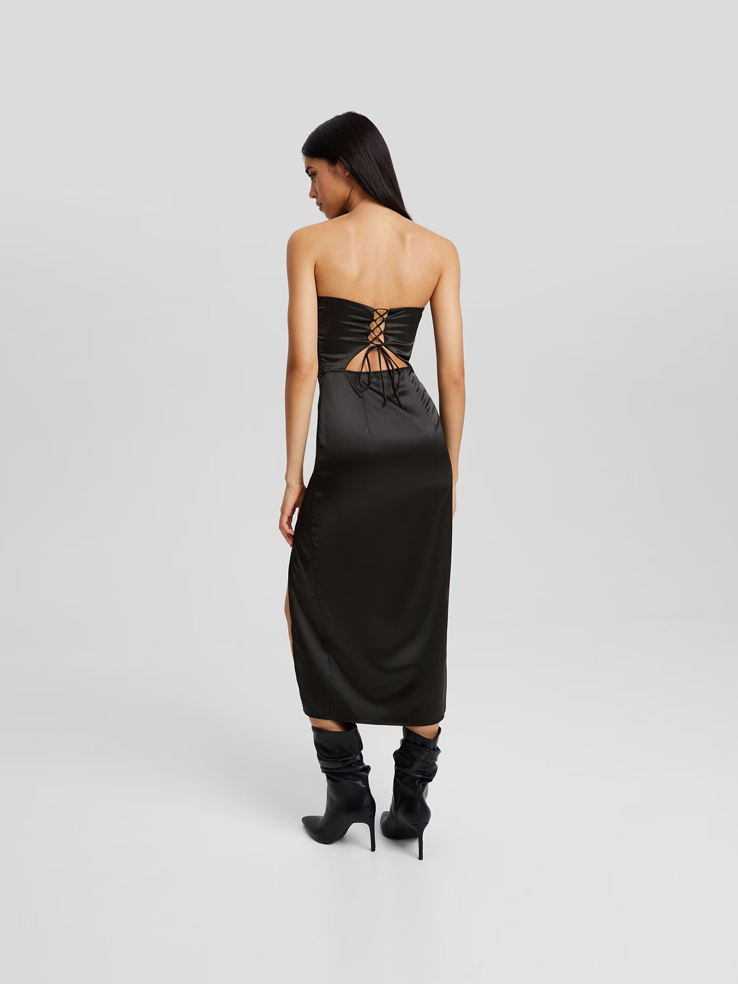 Bershka Rochie de cocktail negru - Pled.ro