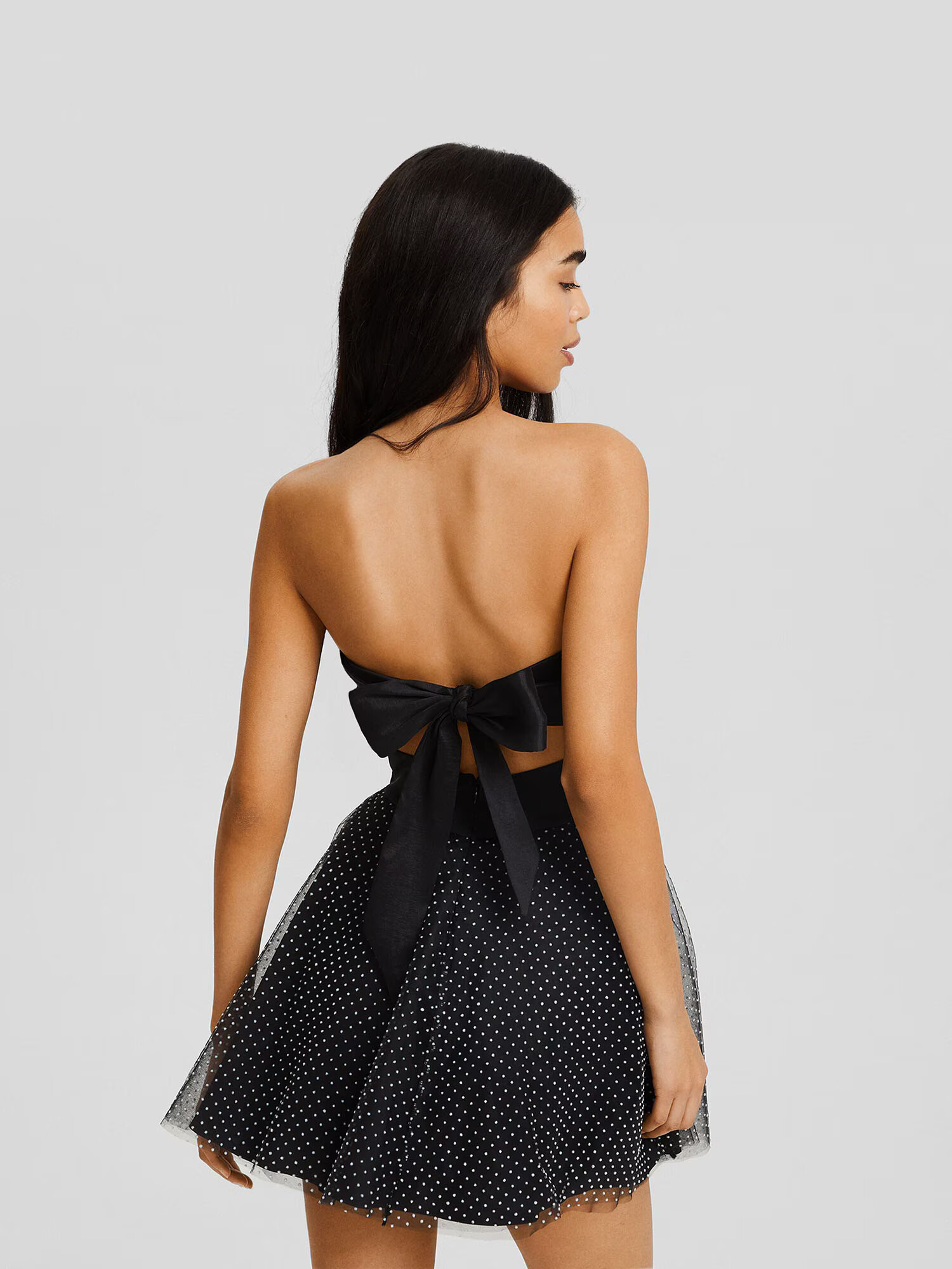 Bershka Rochie de cocktail negru / argintiu - Pled.ro