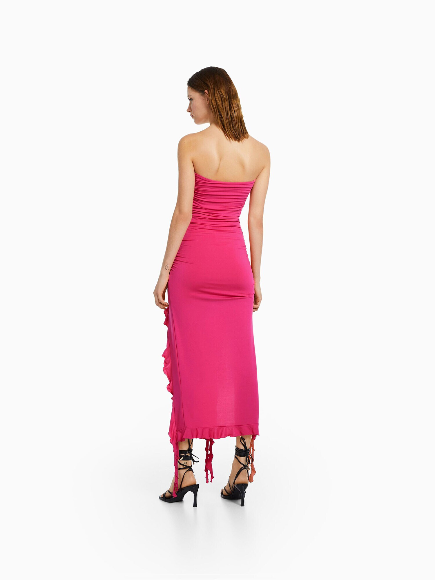 Bershka Rochie de vară fucsia - Pled.ro