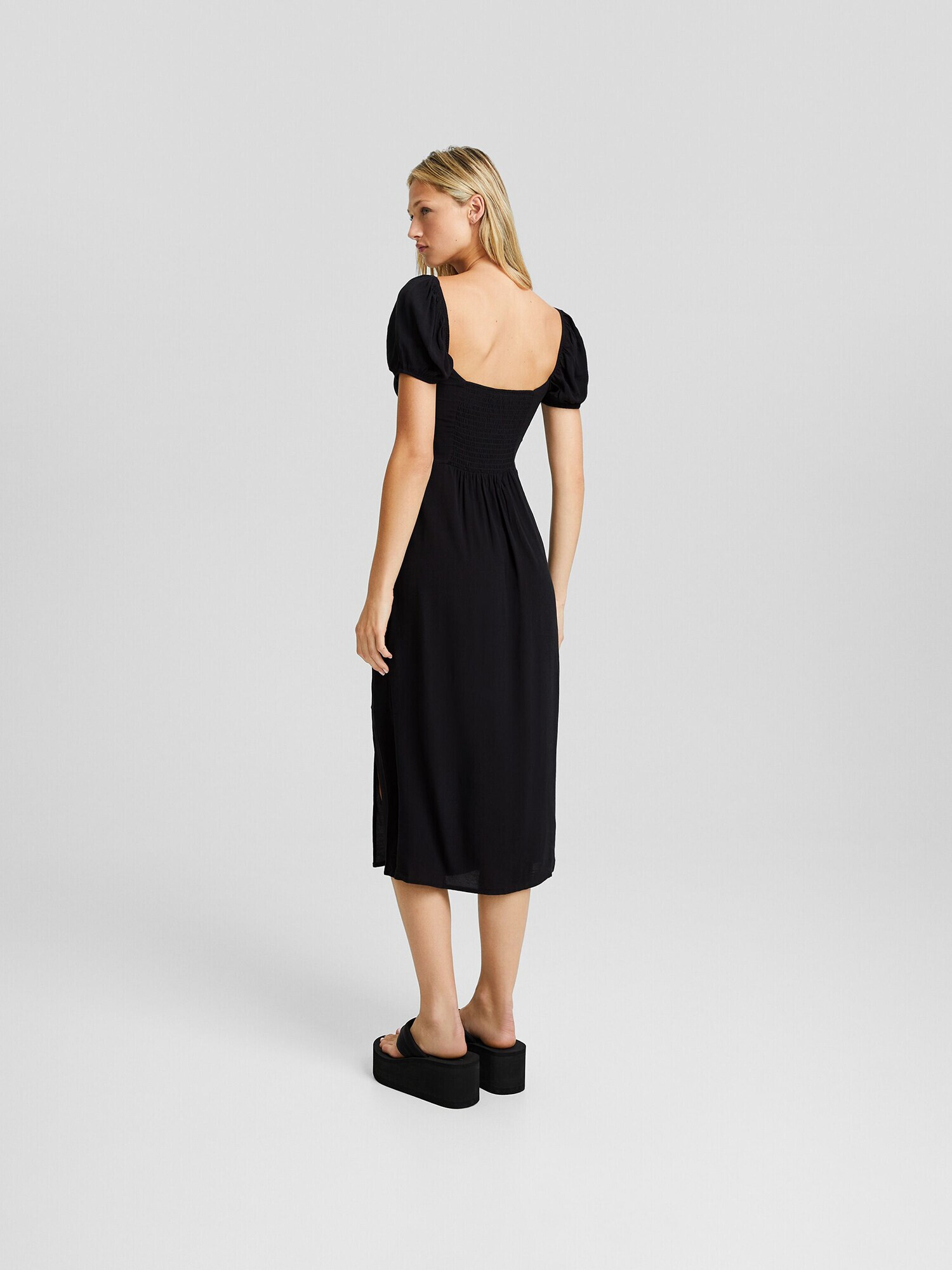 Bershka Rochie de vară negru - Pled.ro