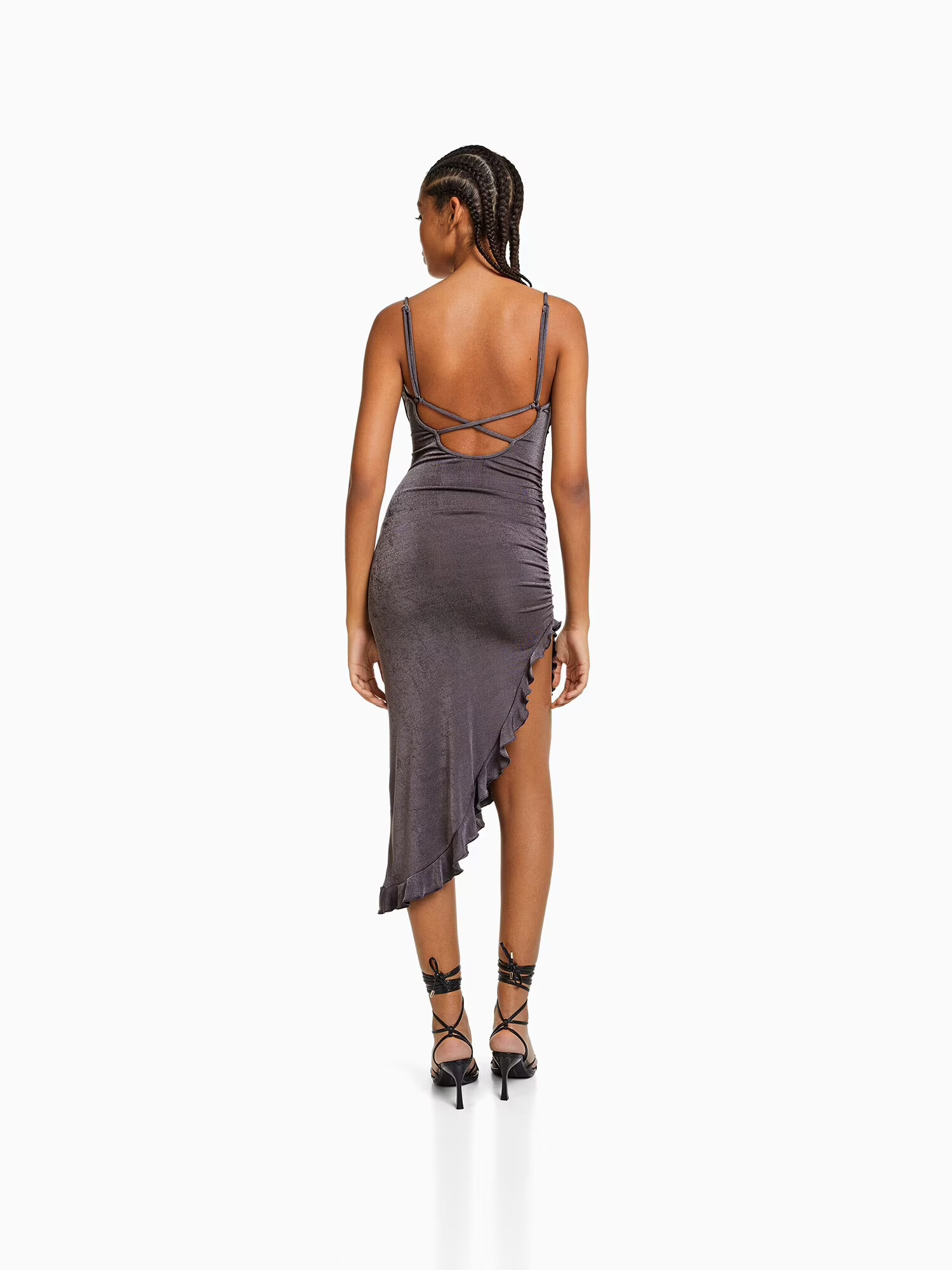 Bershka Rochie gri taupe - Pled.ro