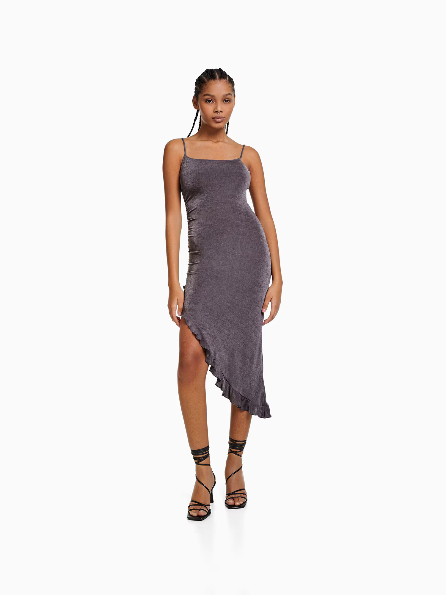 Bershka Rochie gri taupe - Pled.ro