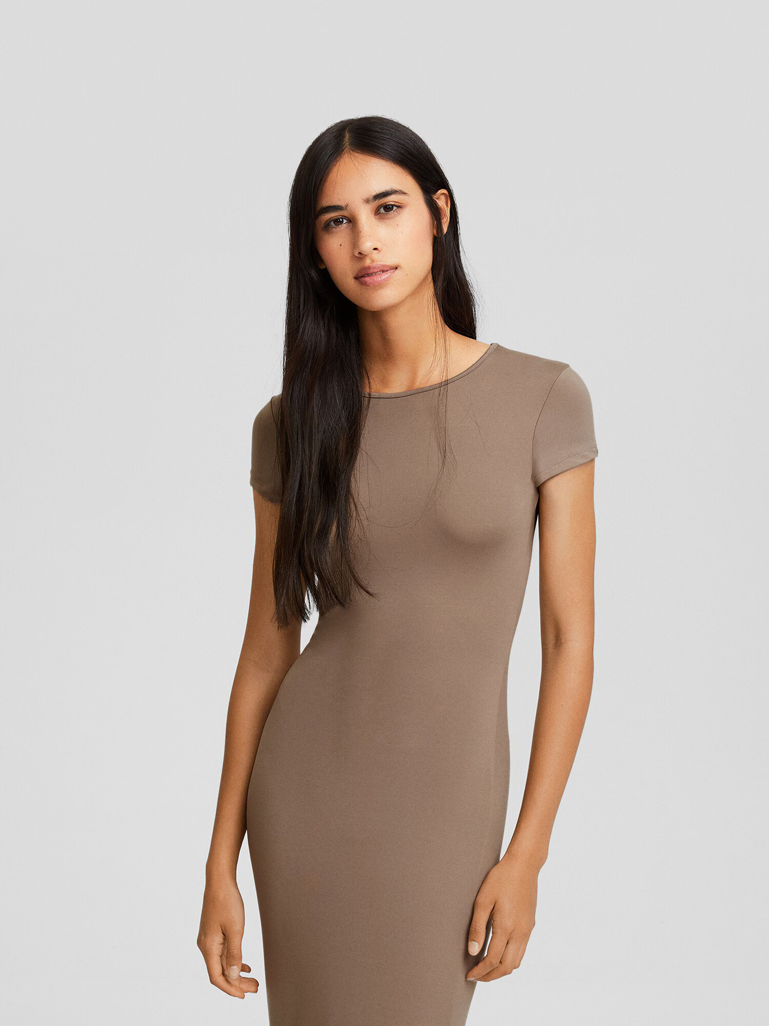 Bershka Rochie maro deschis - Pled.ro