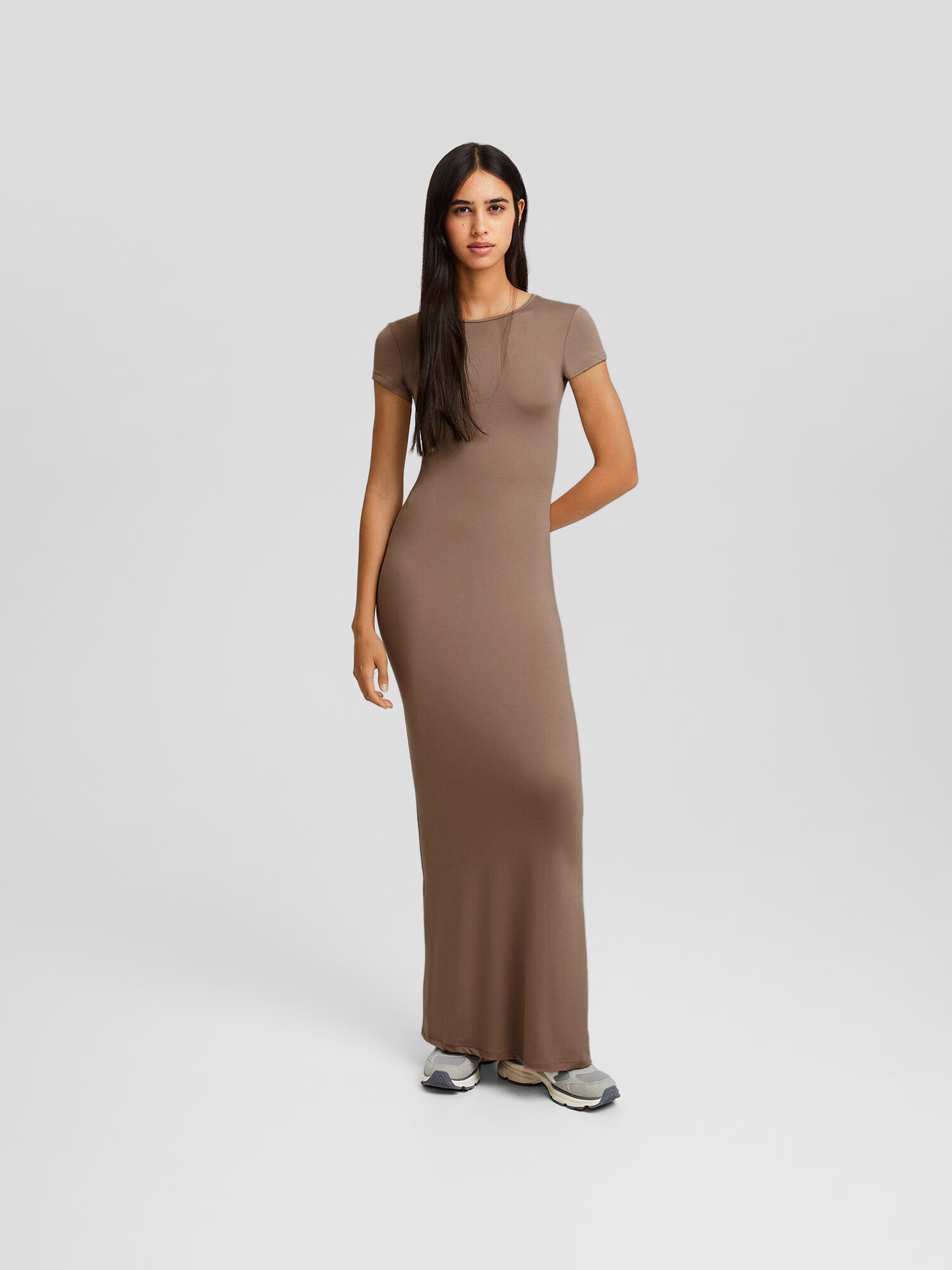 Bershka Rochie maro deschis - Pled.ro