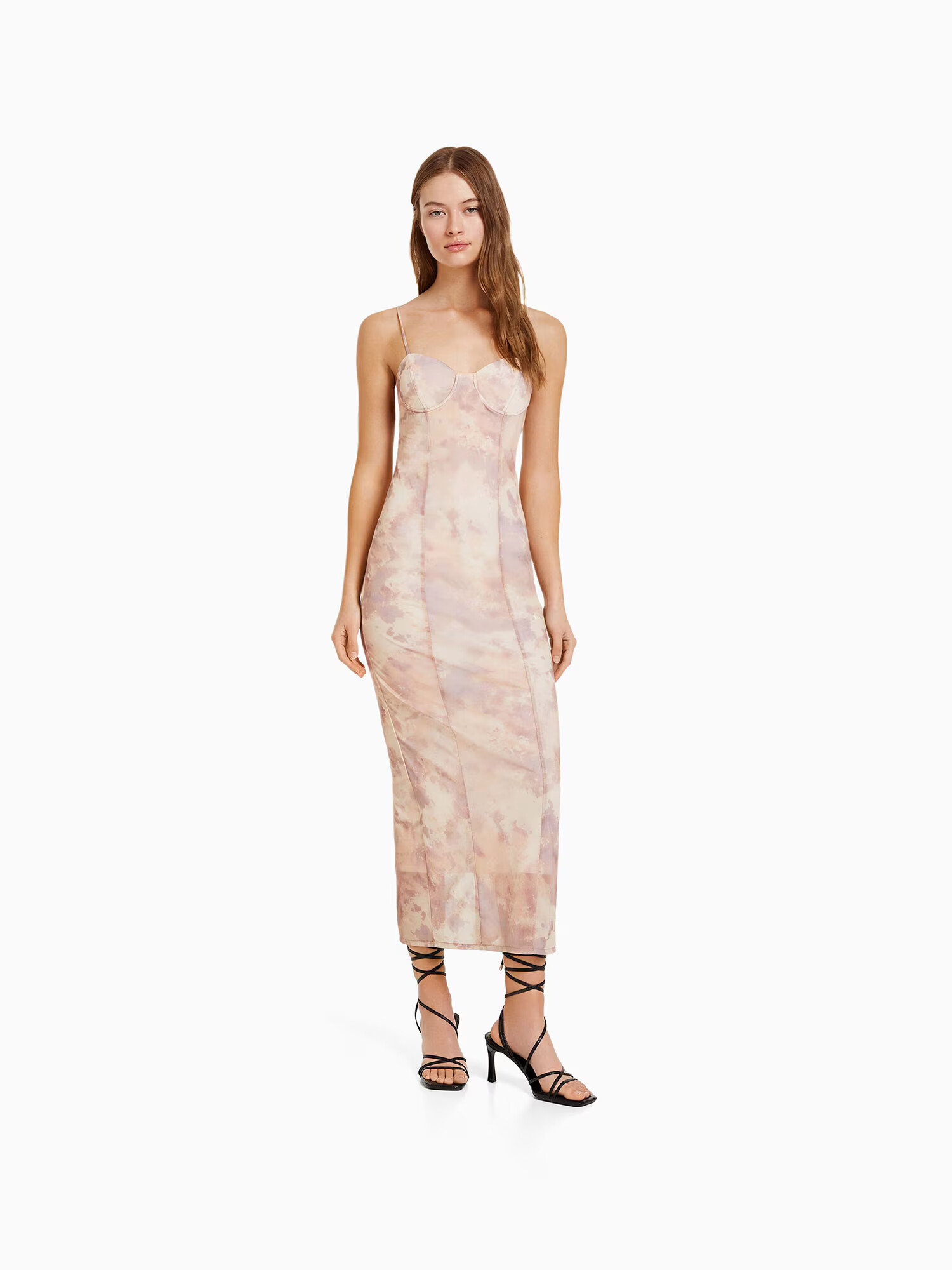 Bershka Rochie mov liliachiu / rosé / roz pudră - Pled.ro