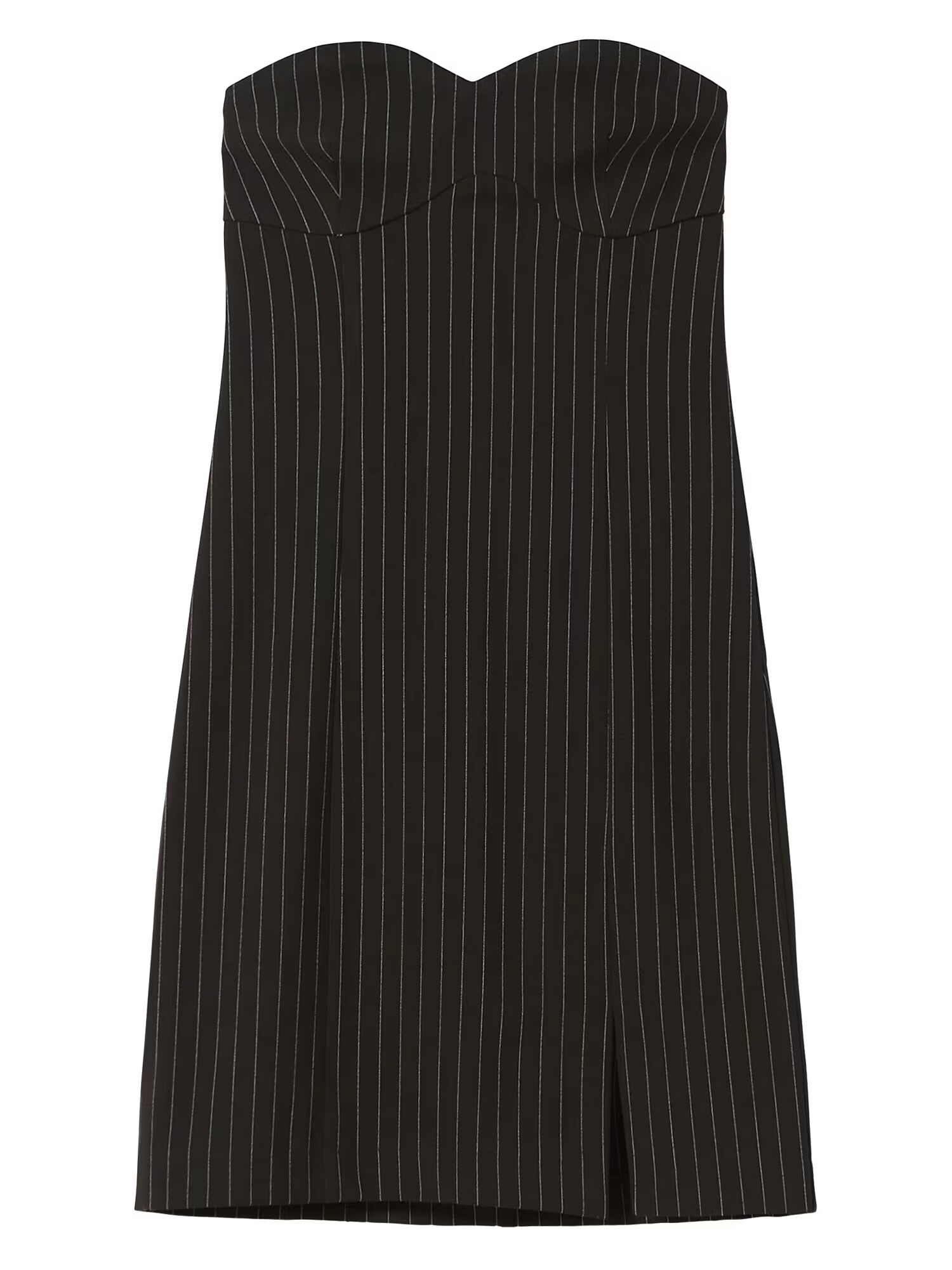 Bershka Rochie negru / alb - Pled.ro